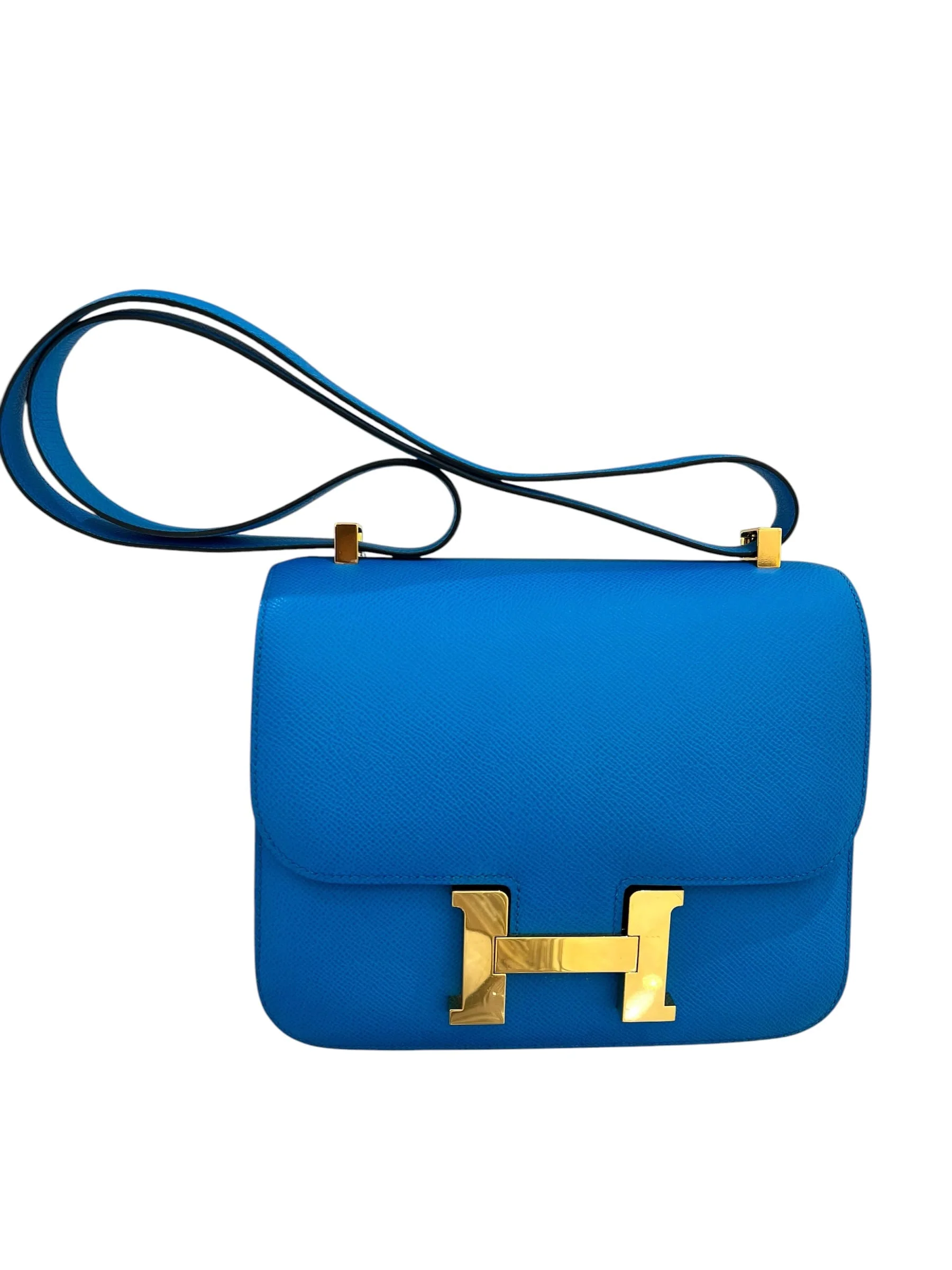 Hermès Hermes Constance 24 Blue Zanzibar Epsom GHW #T 2015 -DB, Felt SKCH4161