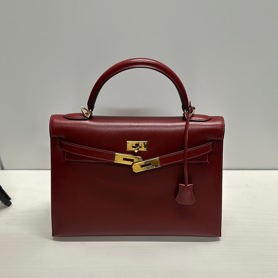 Hermès HERMES Kelly 32 Box Calf Rouge Ash G 1B0516ZKP2L