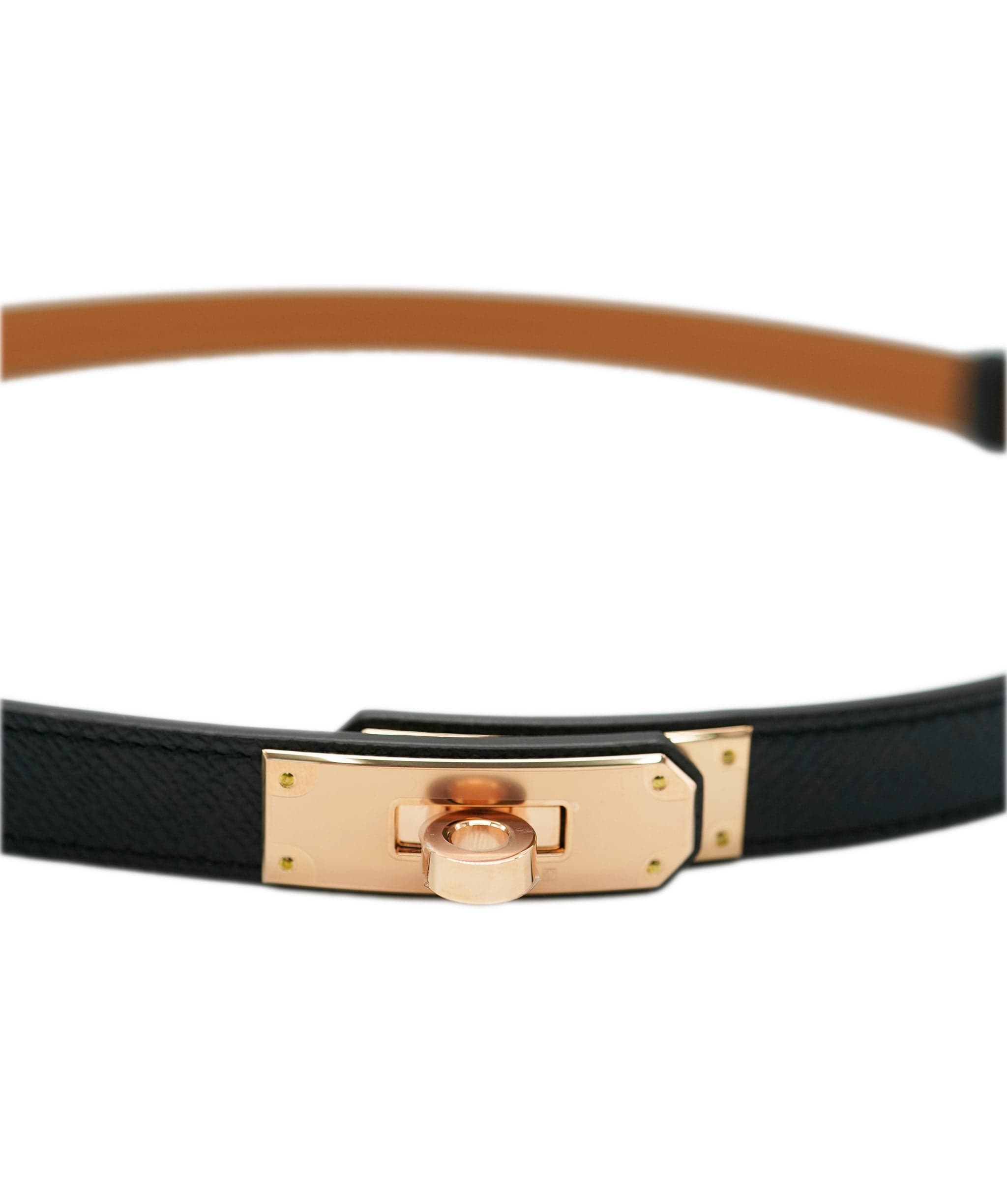 Hermès Hermès Kelly Belt Black Epsom RGHW SKL1737