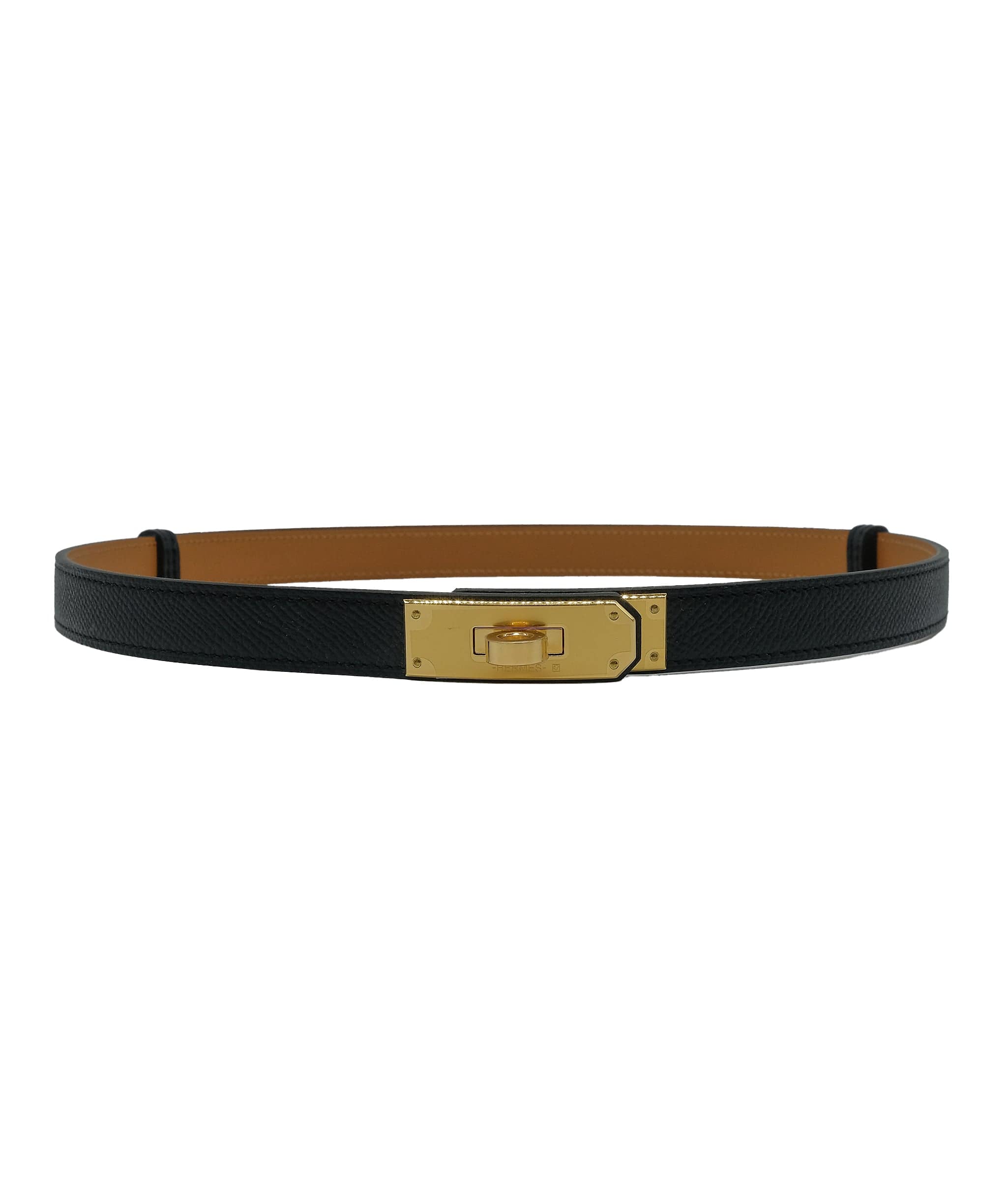 Hermès Hermes Kelly Belt Black GHW RJC3327