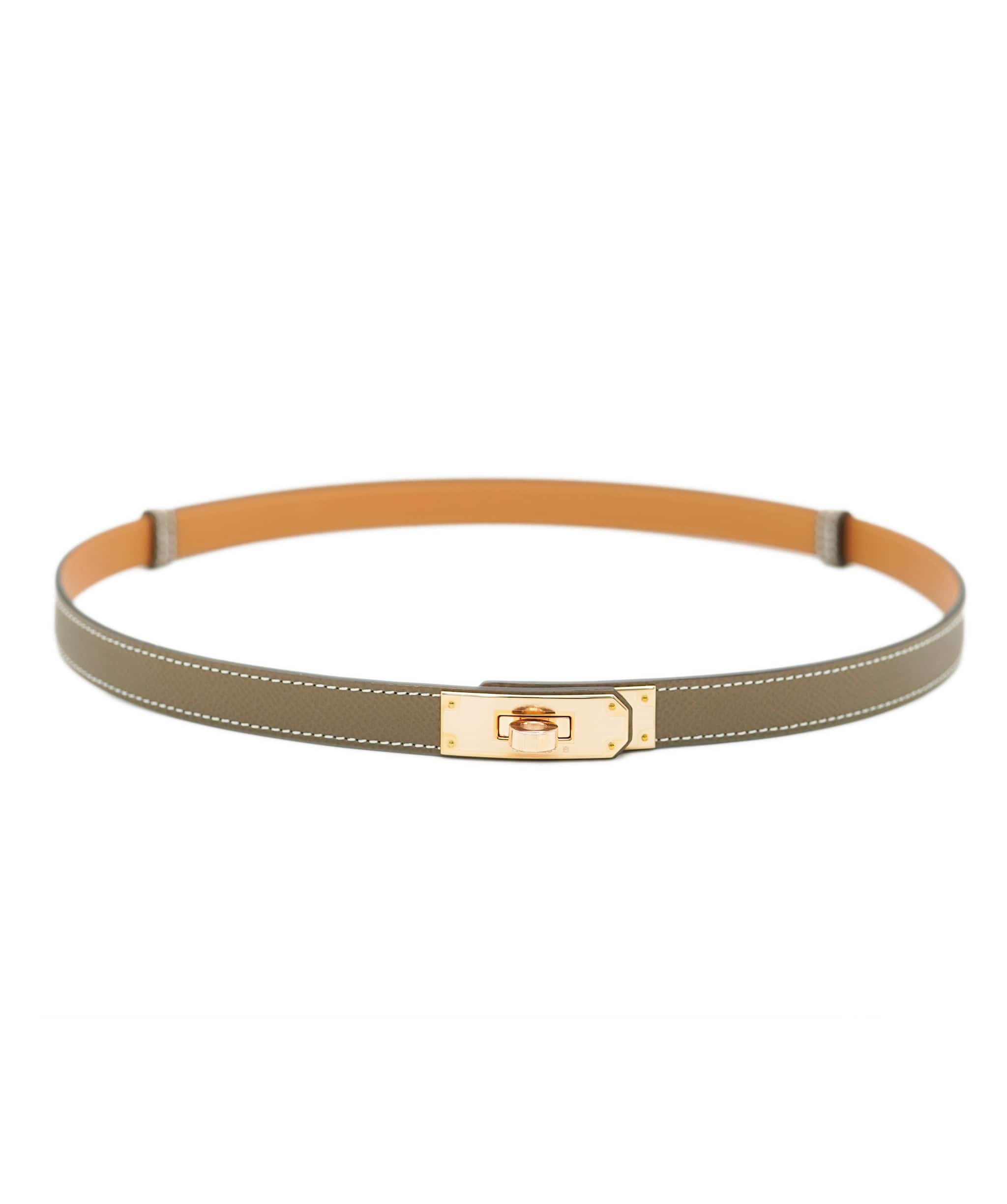 Hermès Hermès Kelly Belt Etoupe Epsom RGHW SKL1744