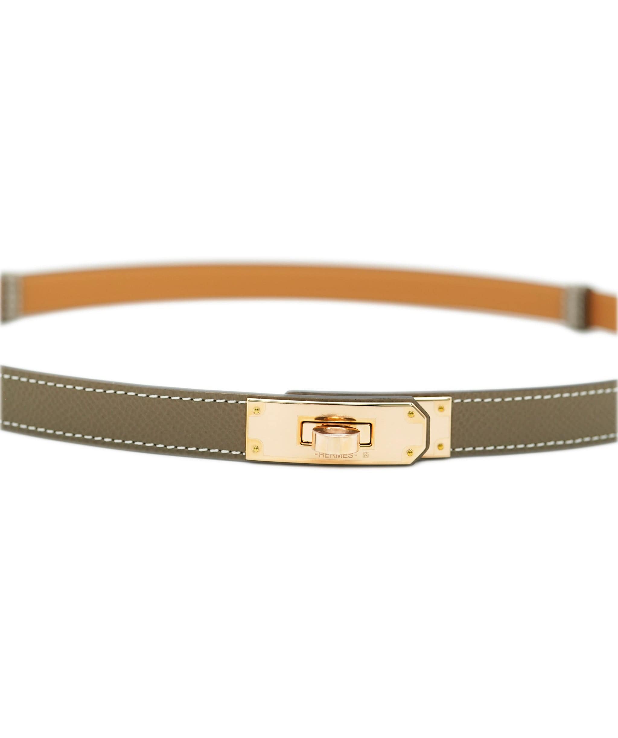 Hermès Hermès Kelly Belt Etoupe Epsom RGHW SKL1744