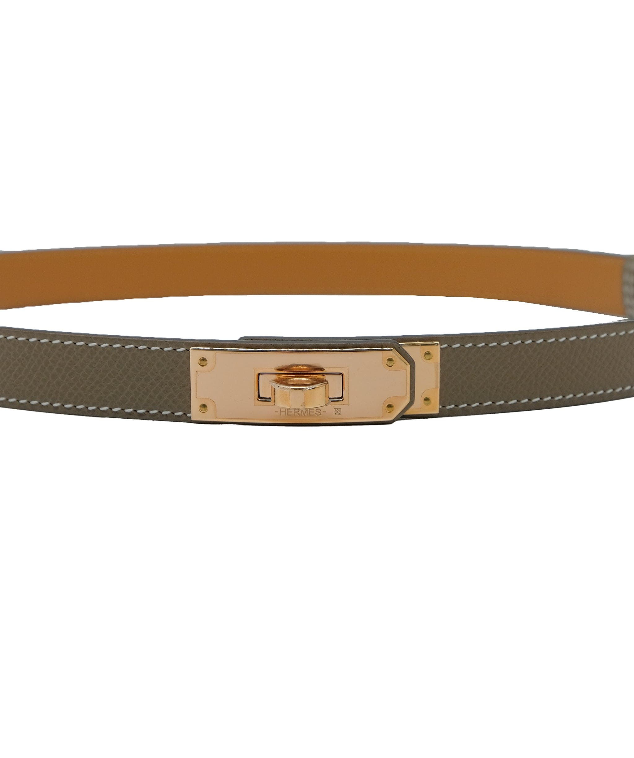 Hermès Hermes Kelly Belt Etoupe RGHW RJC3041