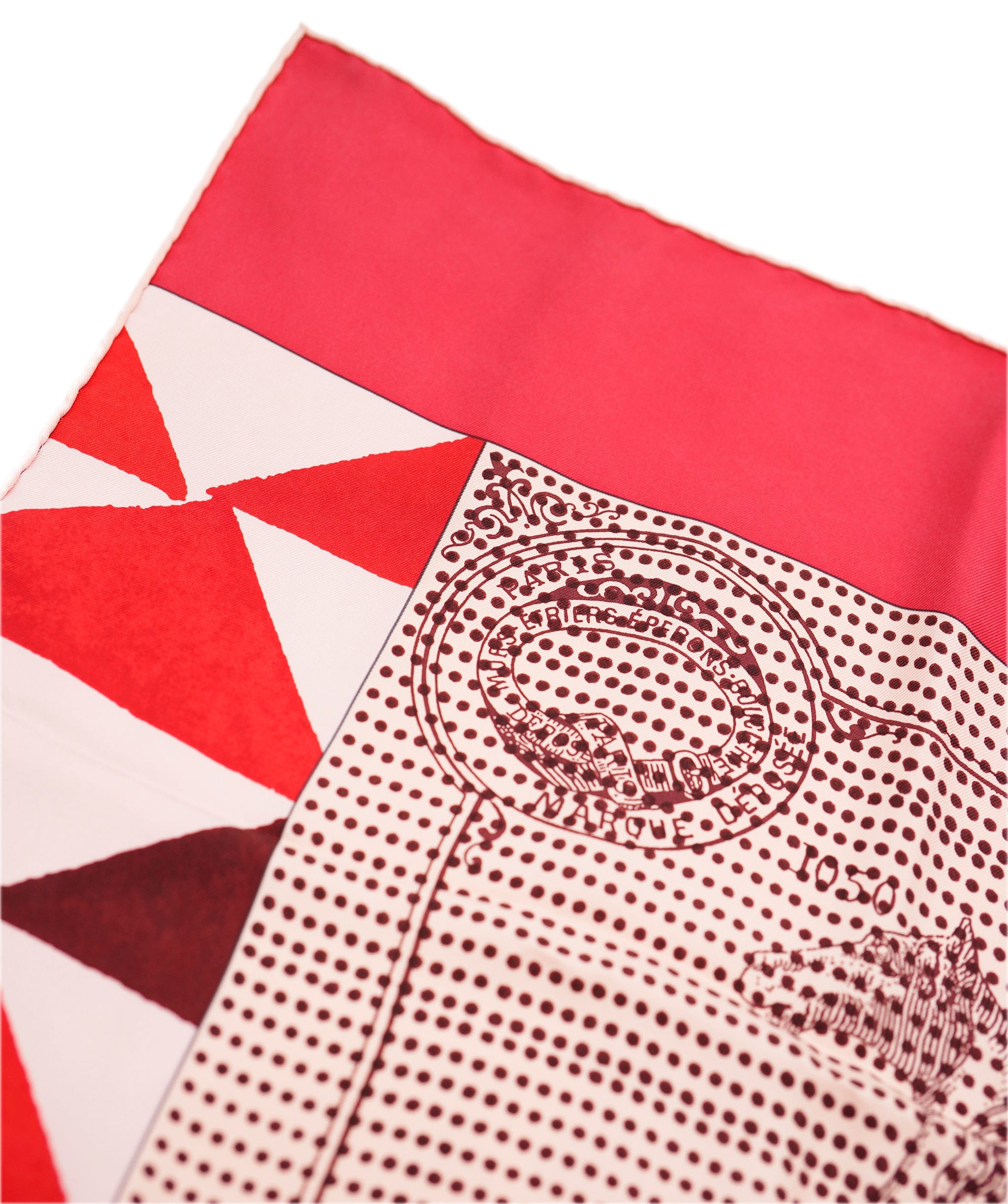 Hermès Hermes pink & red silk scarf - AJC0756