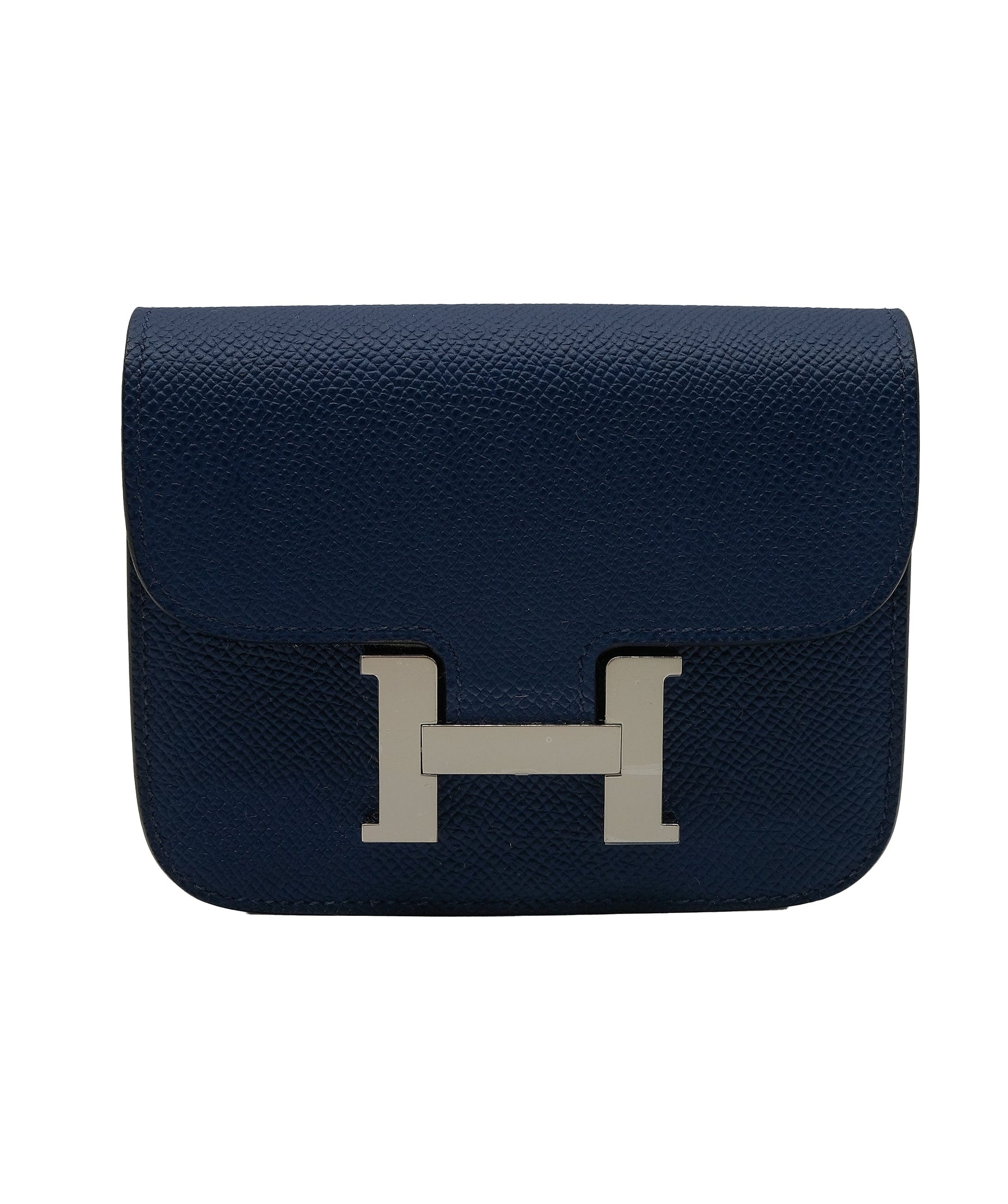 Hermès Hermes Slim Constance Navy Blue PHW Epsom Leather RJC3020