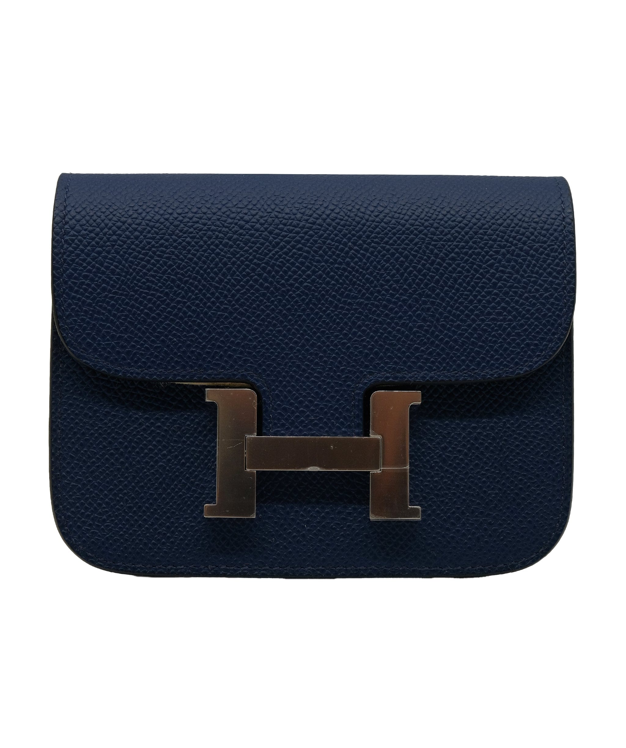 Hermès Hermes Slim Constance Navy Blue PHW Epsom Leather RJC3020