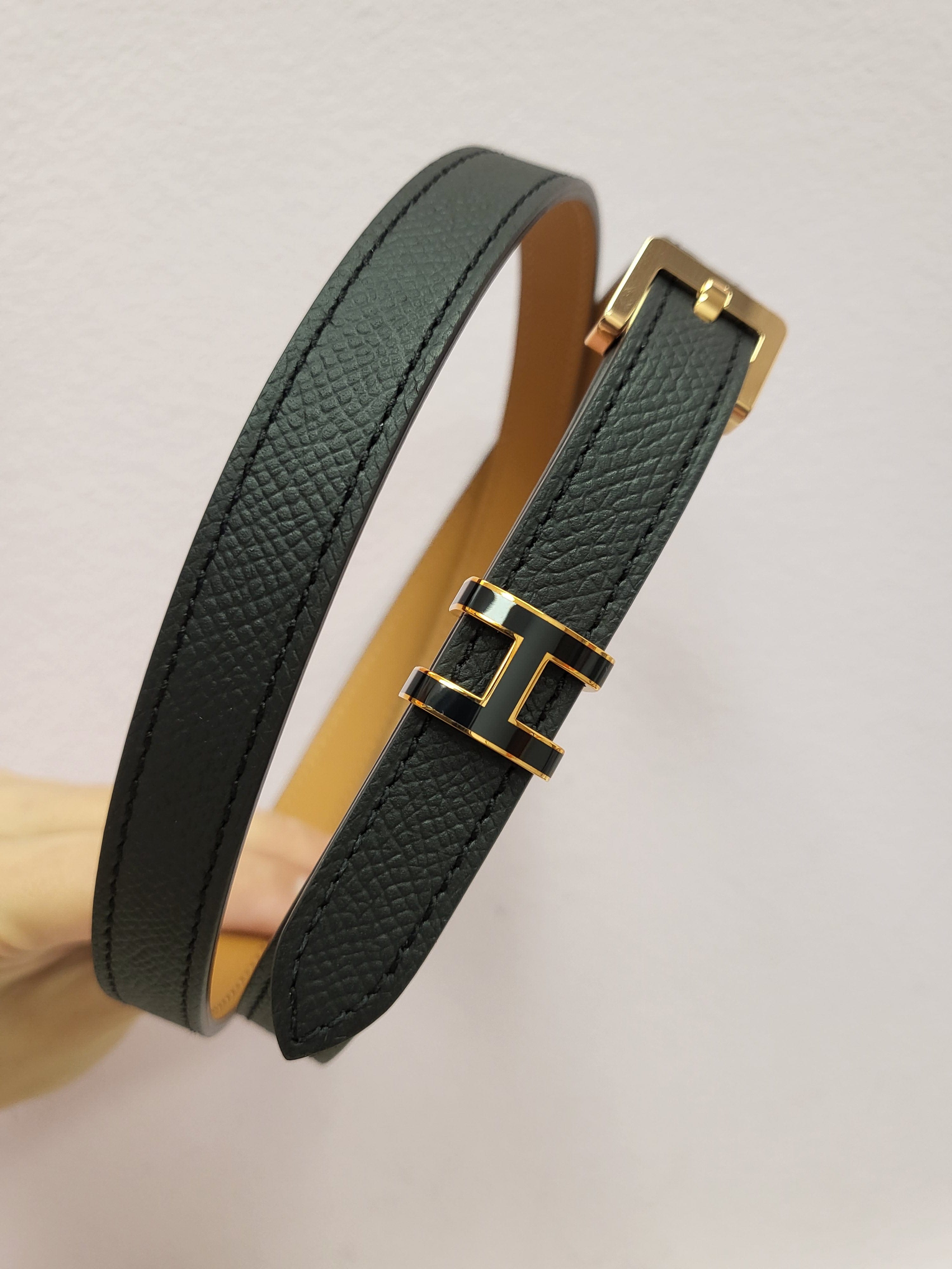 Hermès Hermès Black Pop H Belt RGHW Size 85 ASL9748