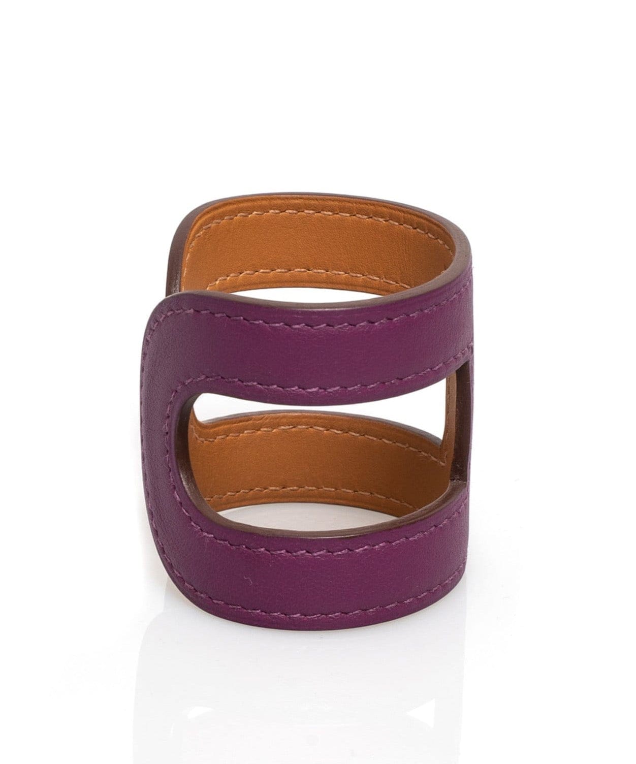 Hermès Hermes H Purple Leather Bracelet  - AWL2740