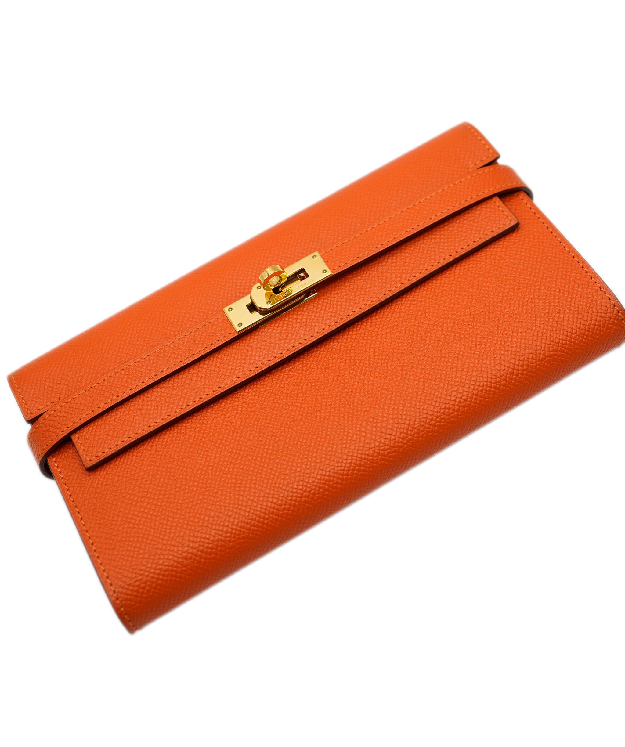 Hermès Hermes kelly wallet orange epsom  AVL1172