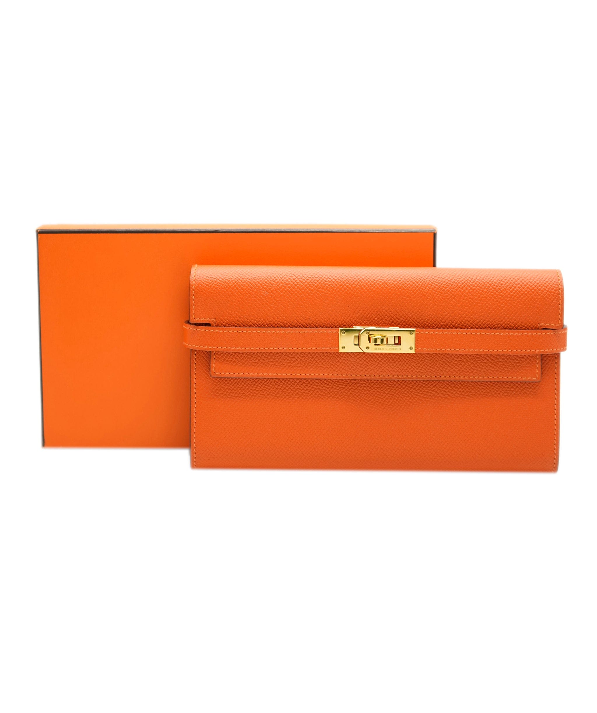 Hermès Hermes kelly wallet orange epsom  AVL1172