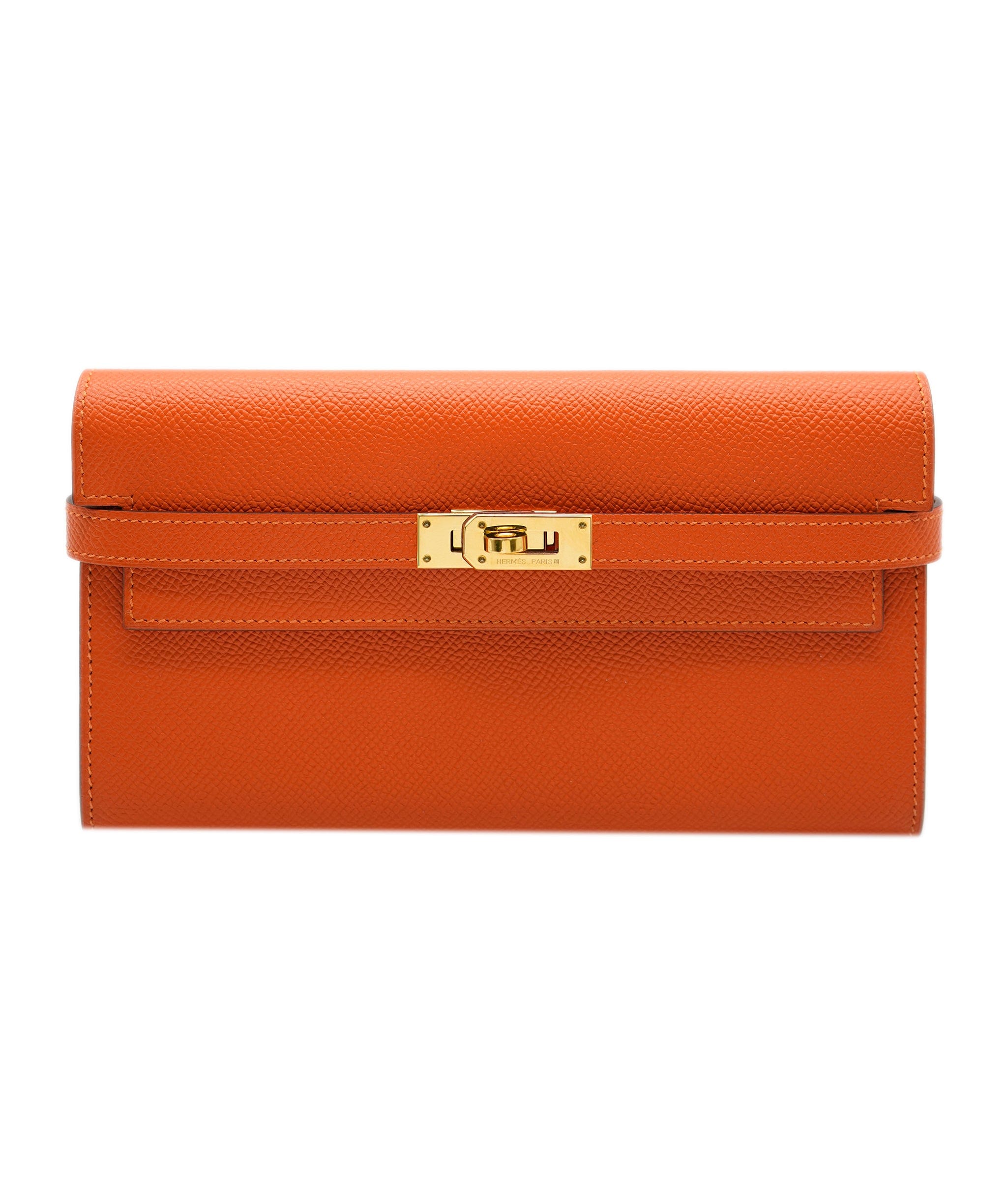 Hermès Hermes kelly wallet orange epsom  AVL1172