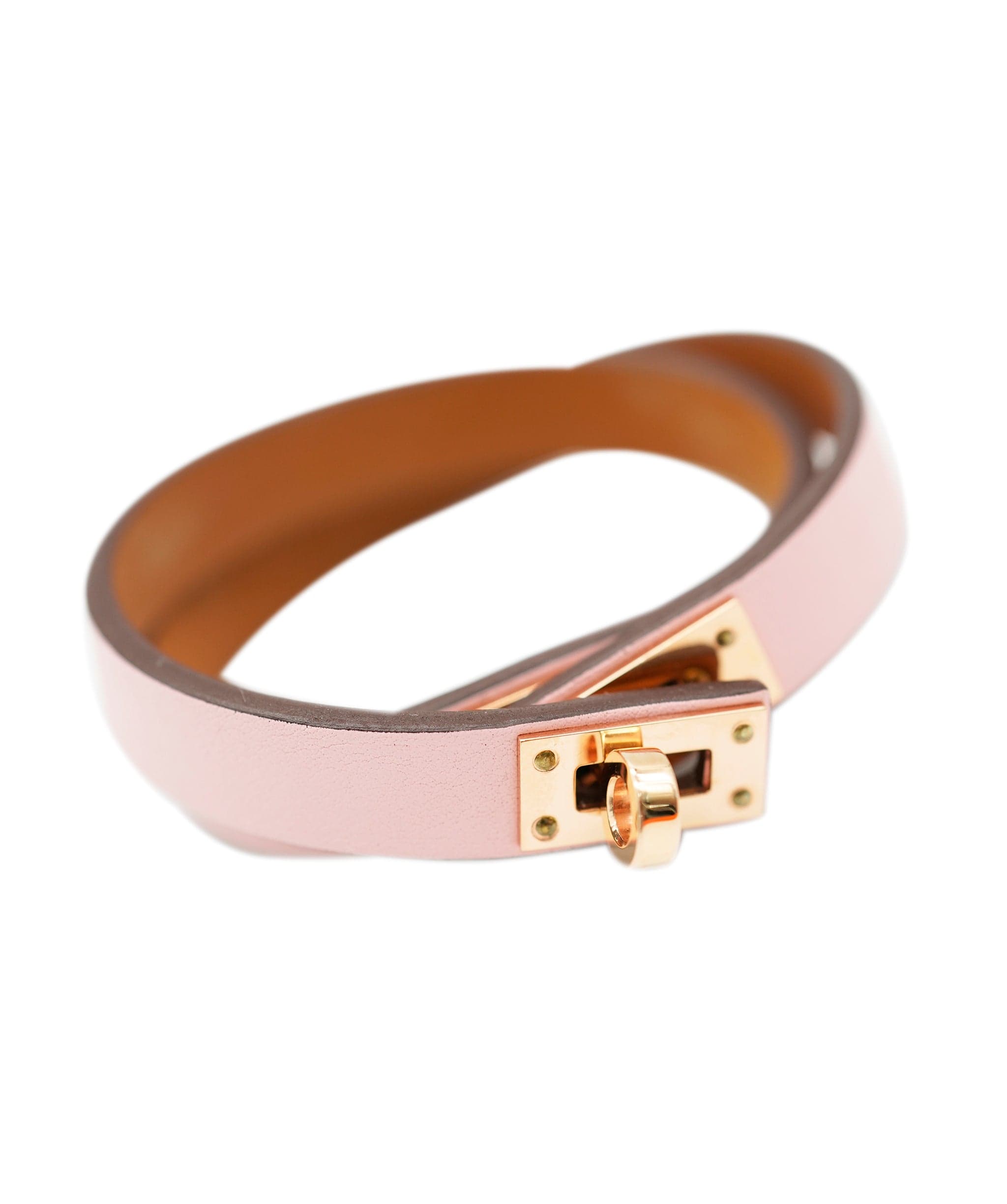 Hermès Hermes rose sakura leather bracelet AVL1182