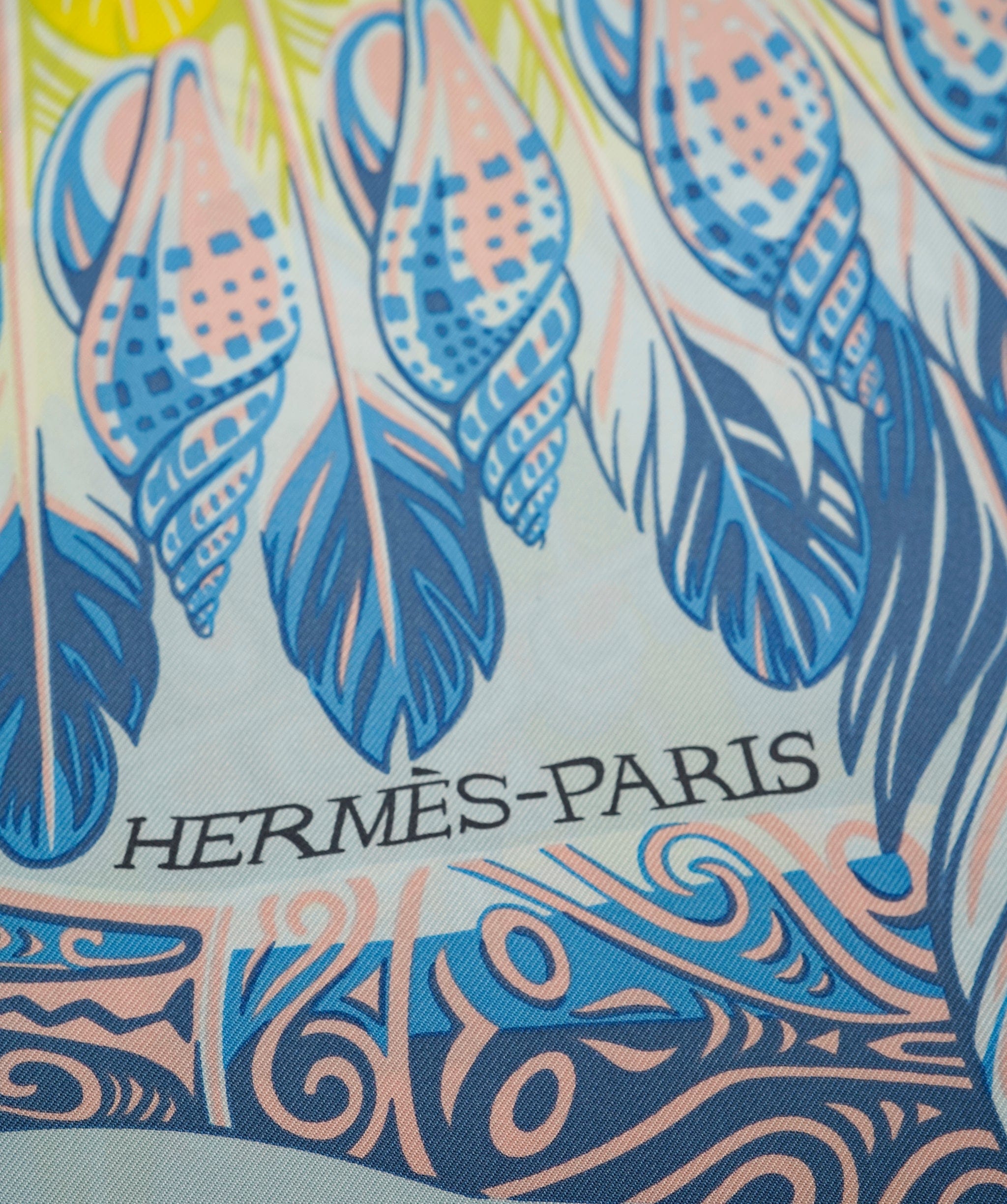 Hermès Hermès scarf Danse pacifique blue ASL8389