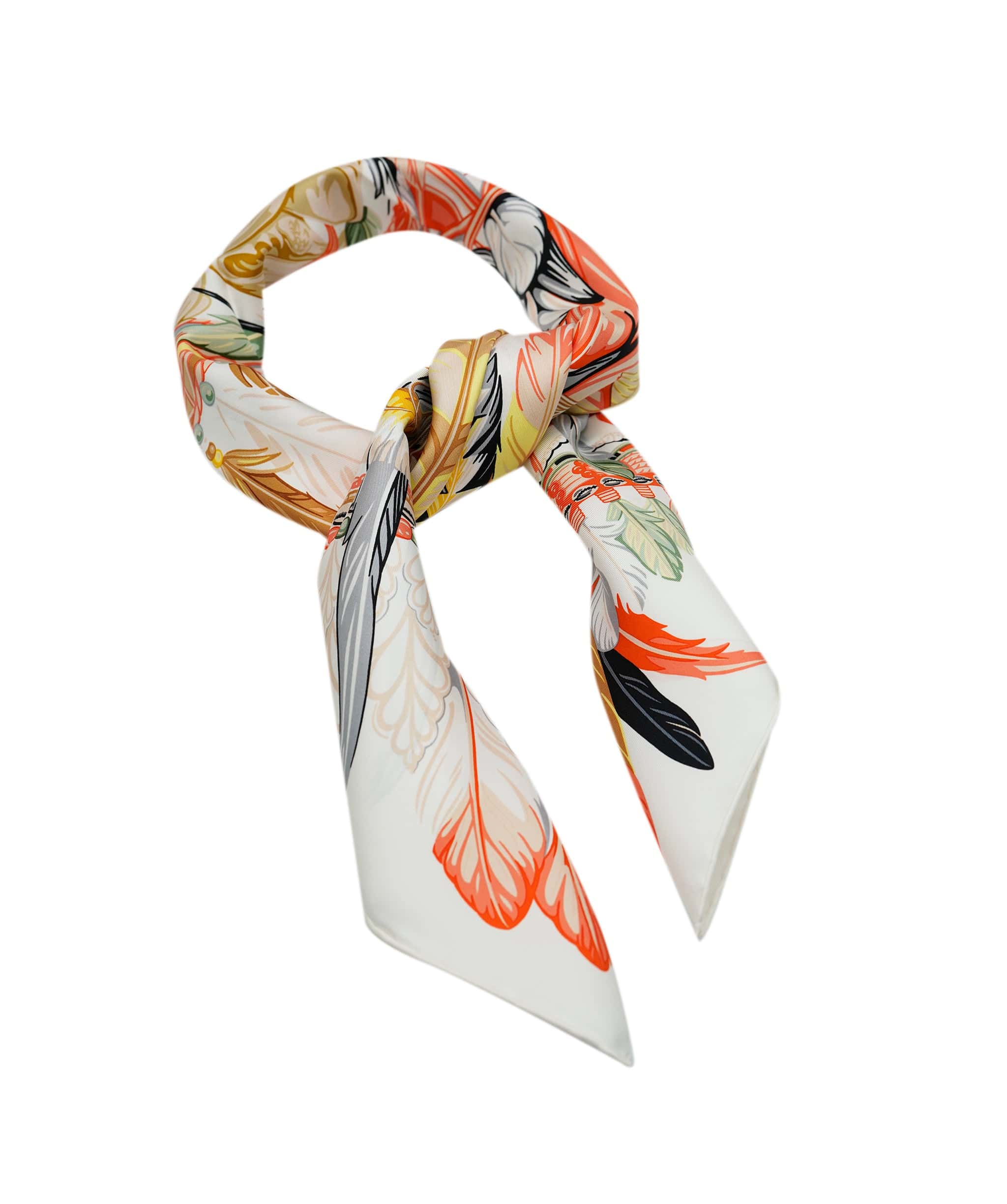 Hermès Hermès scarf Danse pacifique white ASL8388