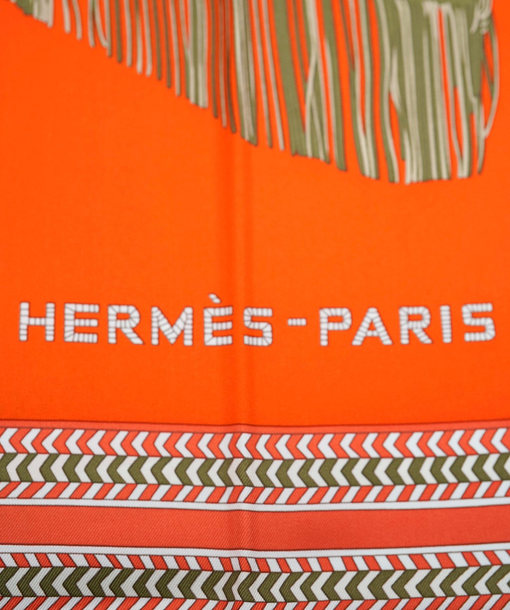 Hermès Hermès silk scarf Selle des steppes orange ASL8569