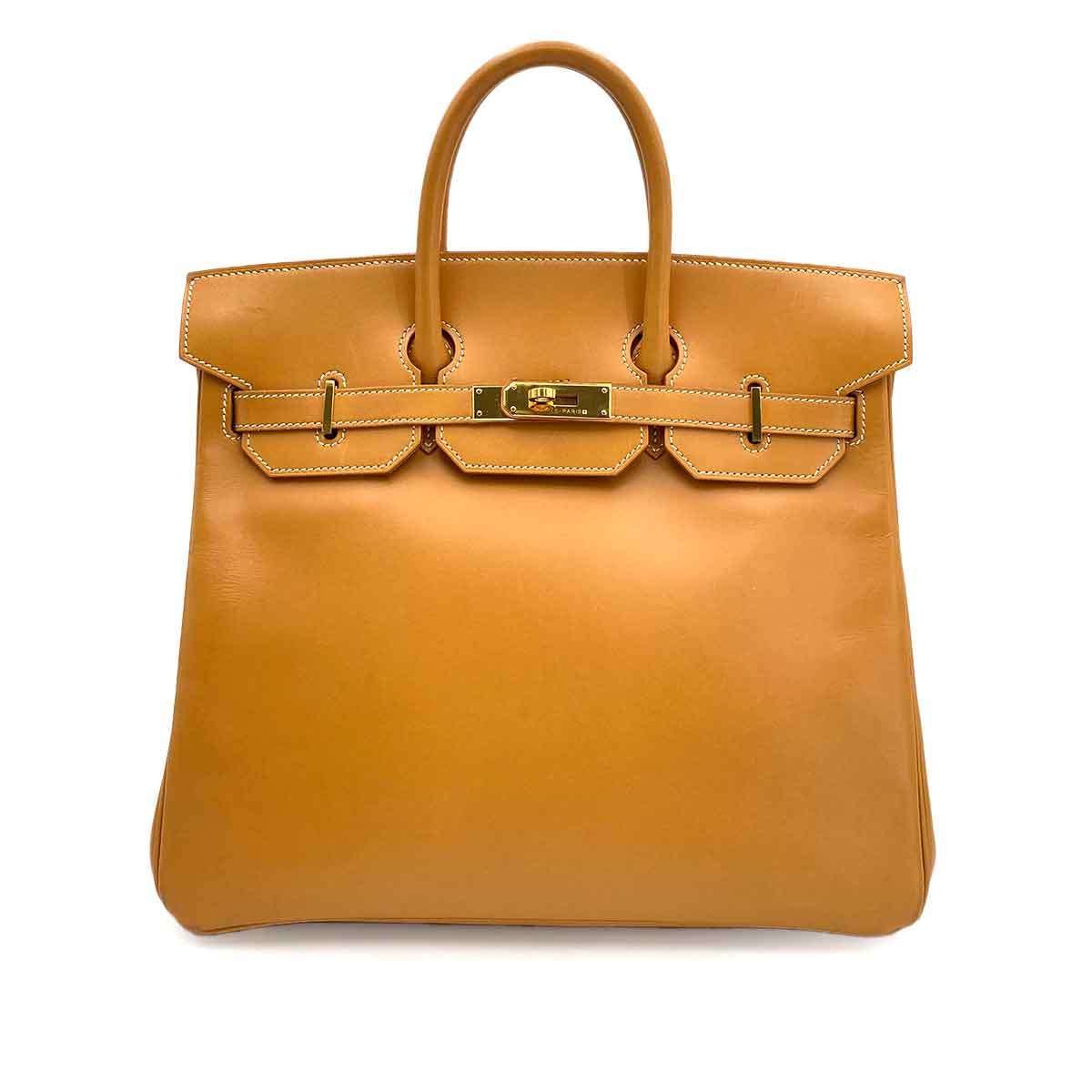 Hermès AUCTION HERMES HAUT A COURROIES 32 NATURAL VASH HUNTER HAND BAG □C