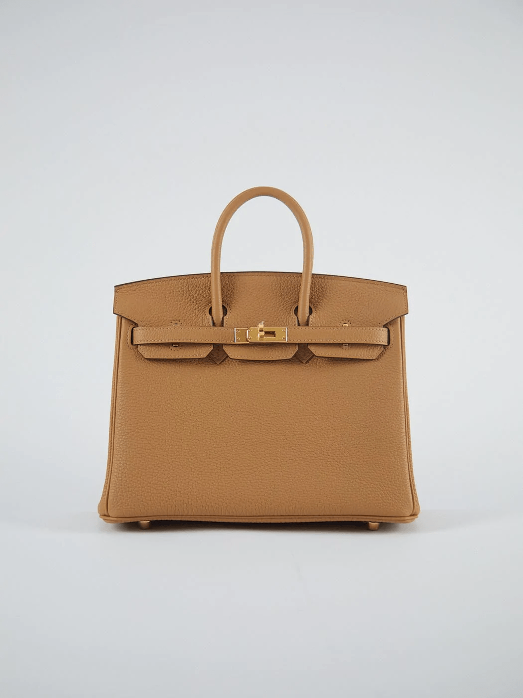 Hermès HERMÈS BIRKIN 25CM BISCUIT Togo Leather with Gold Hardware