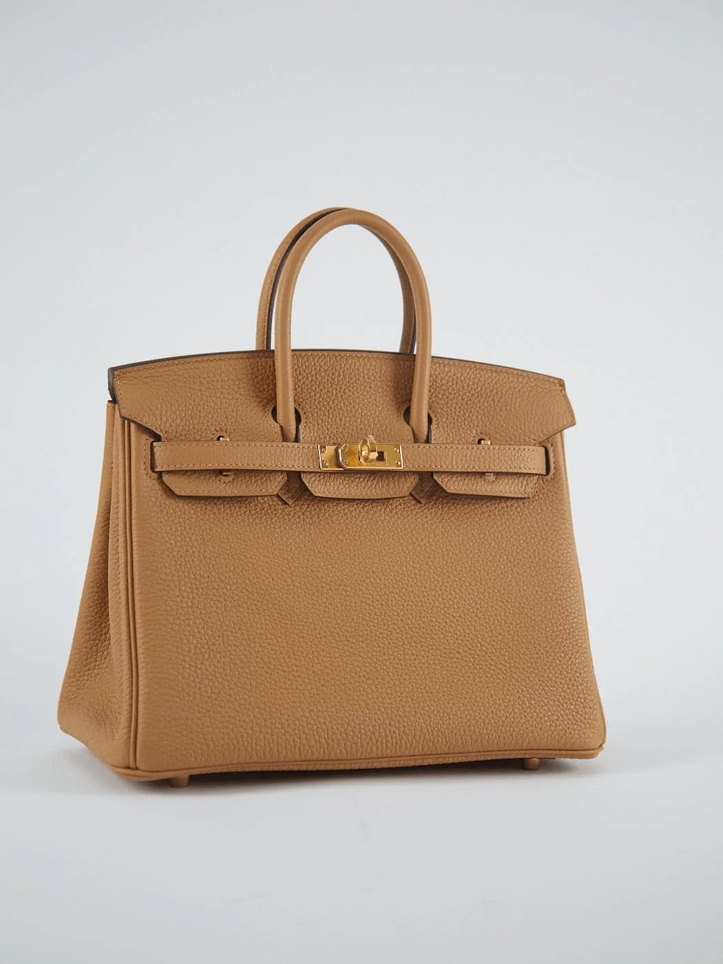 Hermès HERMÈS BIRKIN 25CM BISCUIT Togo Leather with Gold Hardware