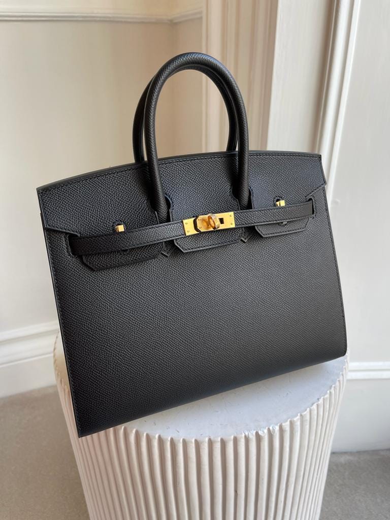 Hermès HERMÈS BIRKIN 25CM BLACK Epsom Leather with Gold Hardware