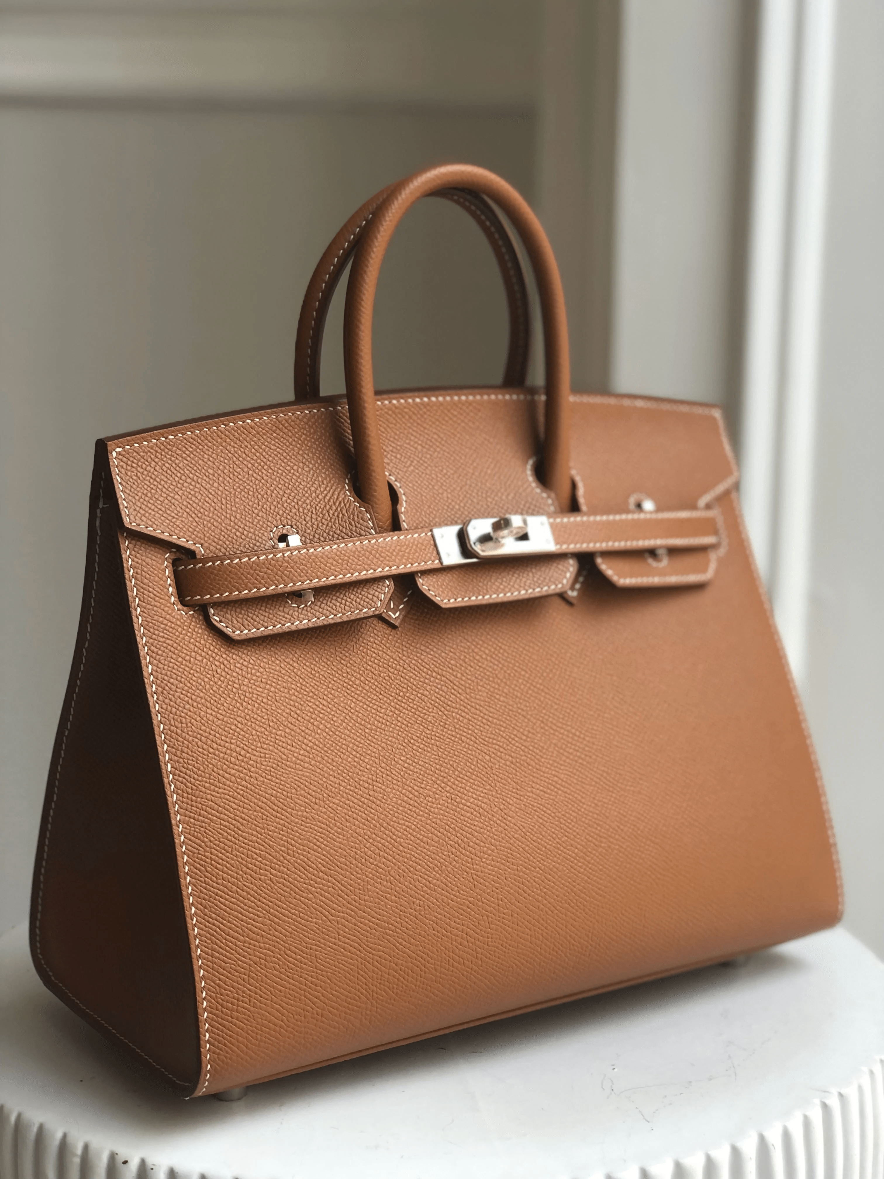 Hermès HERMÈS BIRKIN 25CM GOLD Epsom Leather with Palladium Hardware