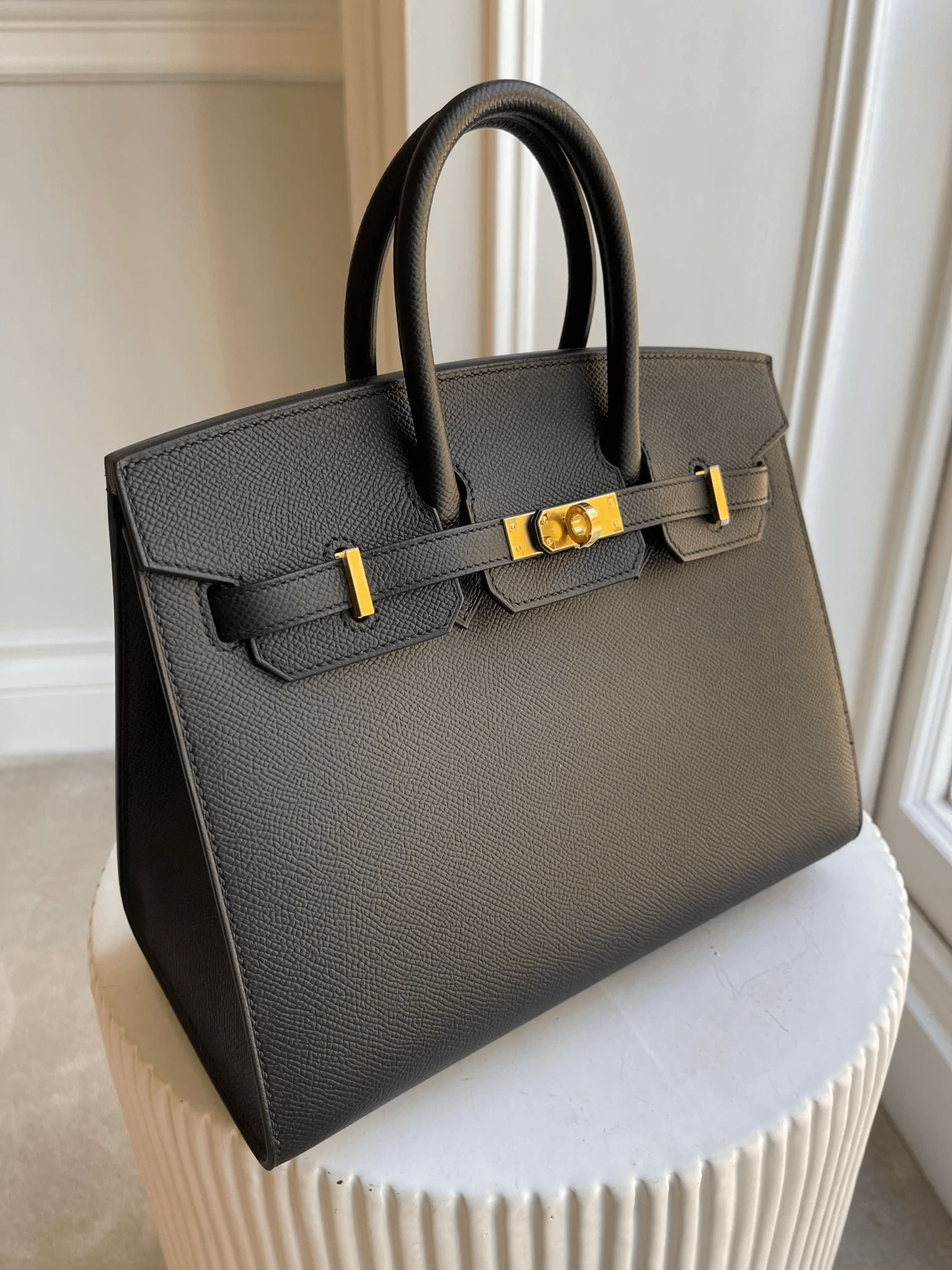 Hermès HERMÈS BIRKIN 30CM BLACK Epsom Leather with Gold Hardware