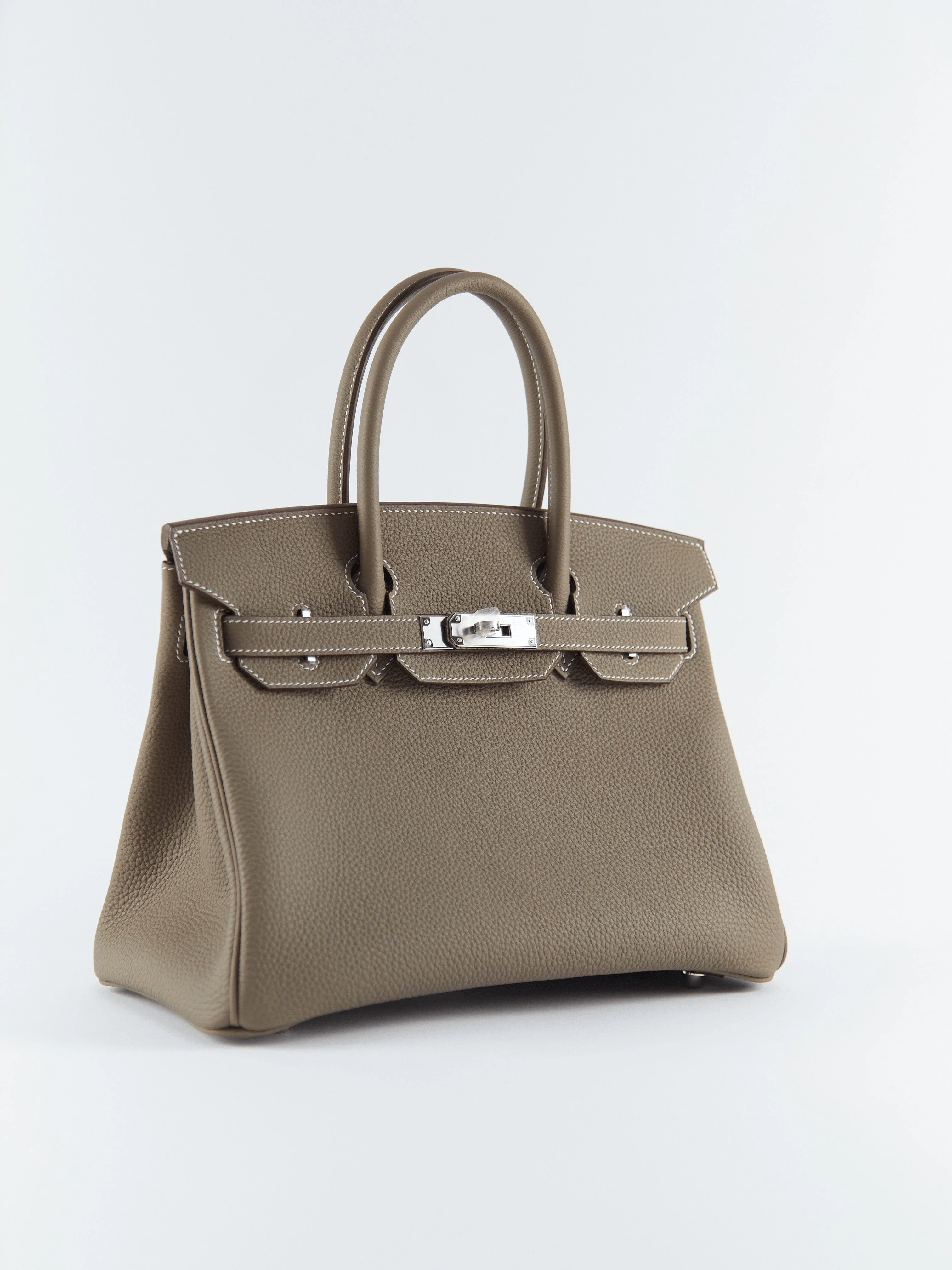 Hermès HERMÈS BIRKIN 30CM ETOUPE Togo Leather with Palladium Hardware