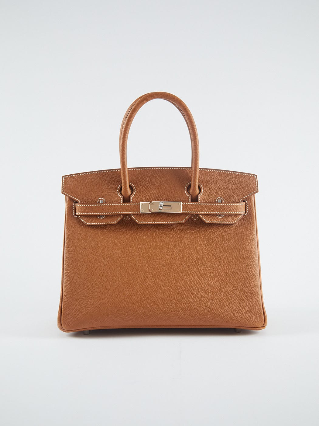 Hermès HERMÈS BIRKIN 30CM GOLD Epsom Leather with Palladium Hardware