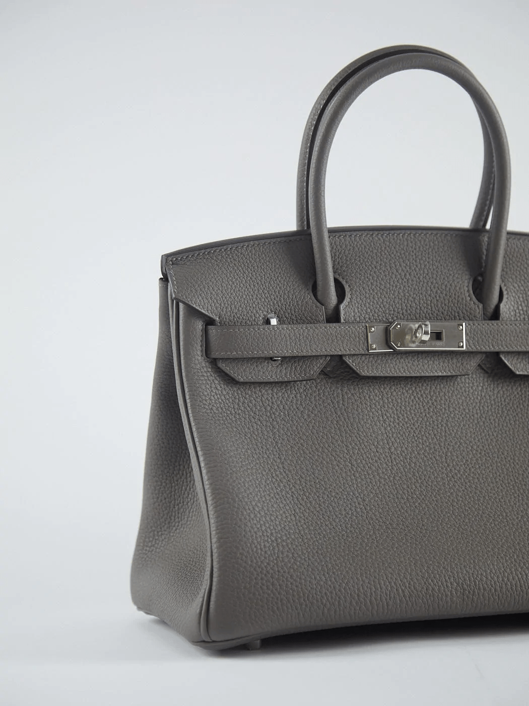 Hermès HERMÈS BIRKIN 30CM GRIS MEYER Togo Leather with Palladium Hardware