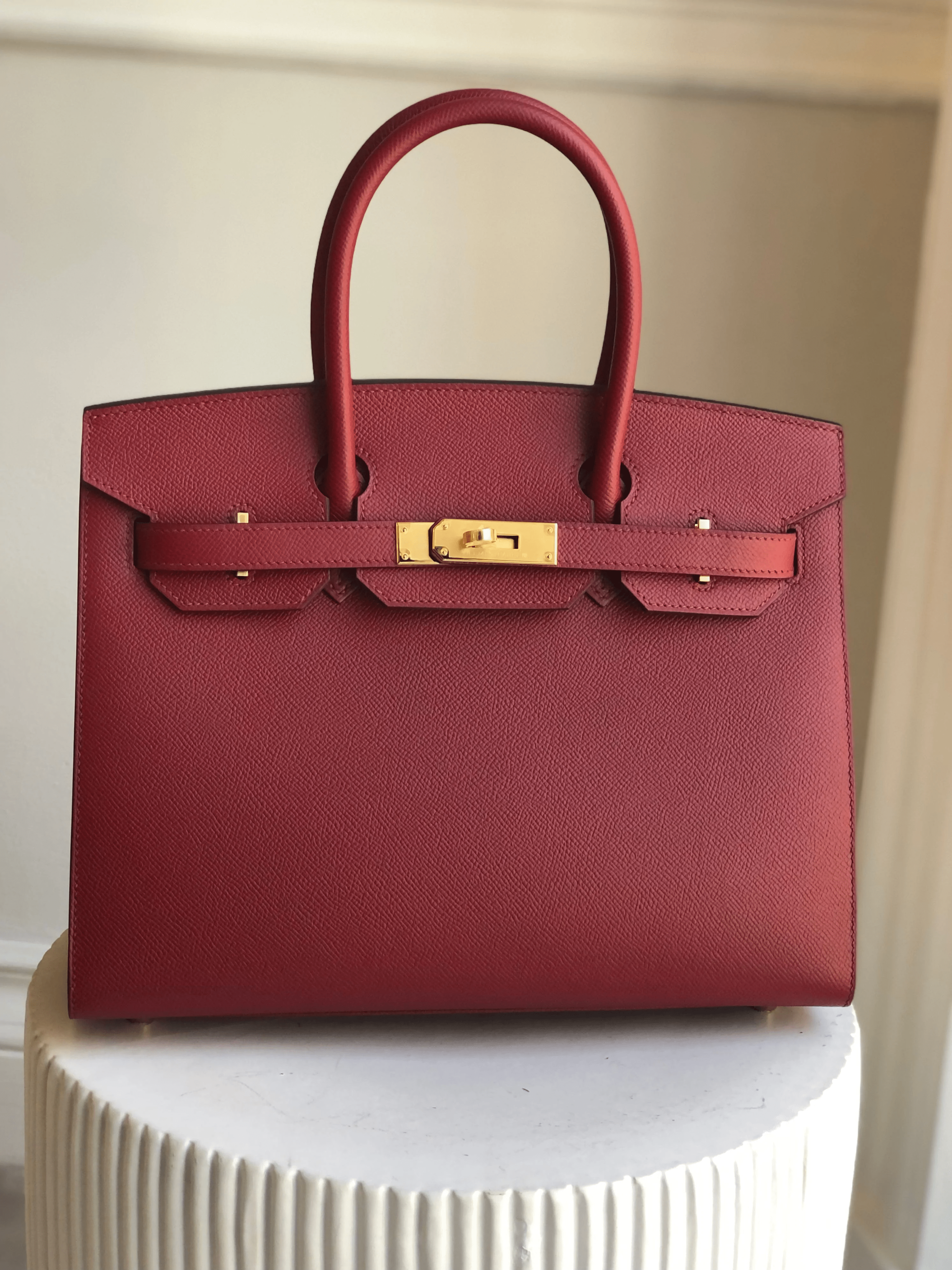 Hermès HERMÈS BIRKIN 30CM ROUGE GRENAT Epsom Leather with Gold Hardware