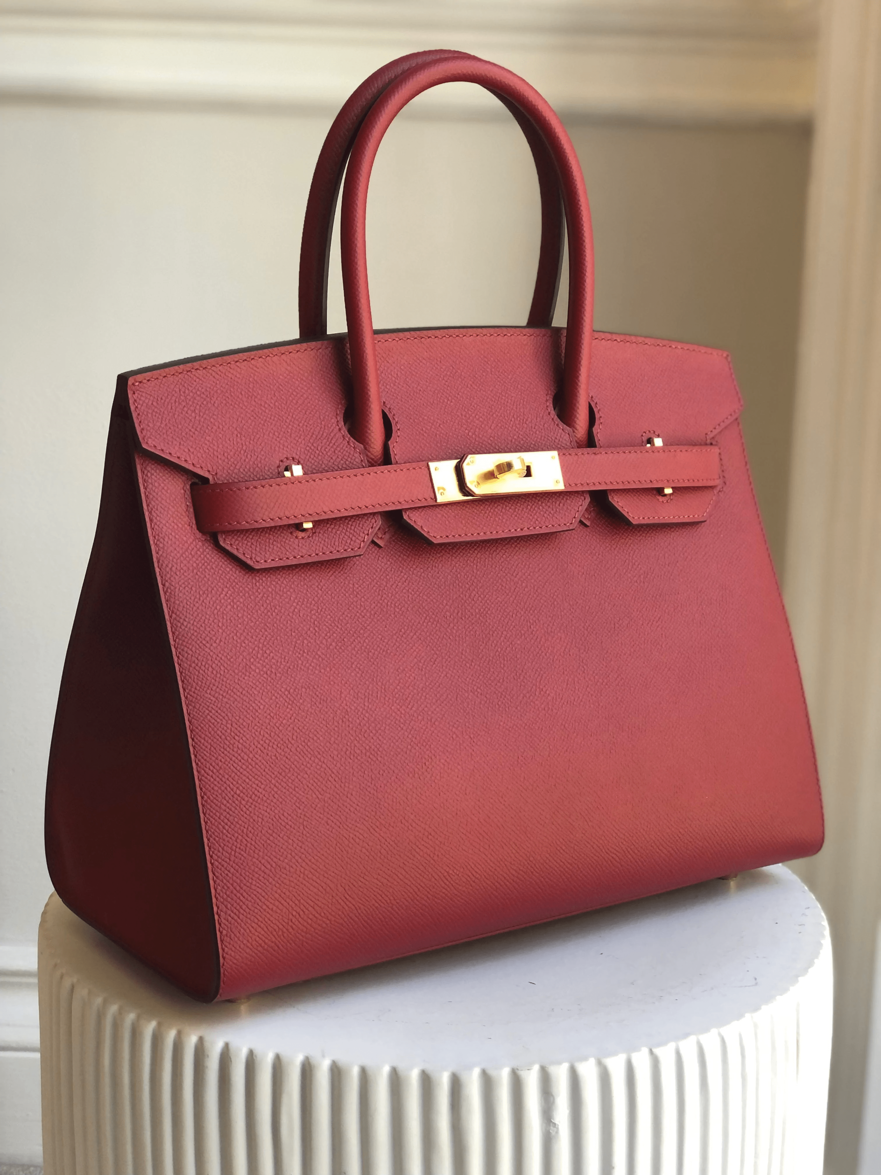 Hermès HERMÈS BIRKIN 30CM ROUGE GRENAT Epsom Leather with Gold Hardware