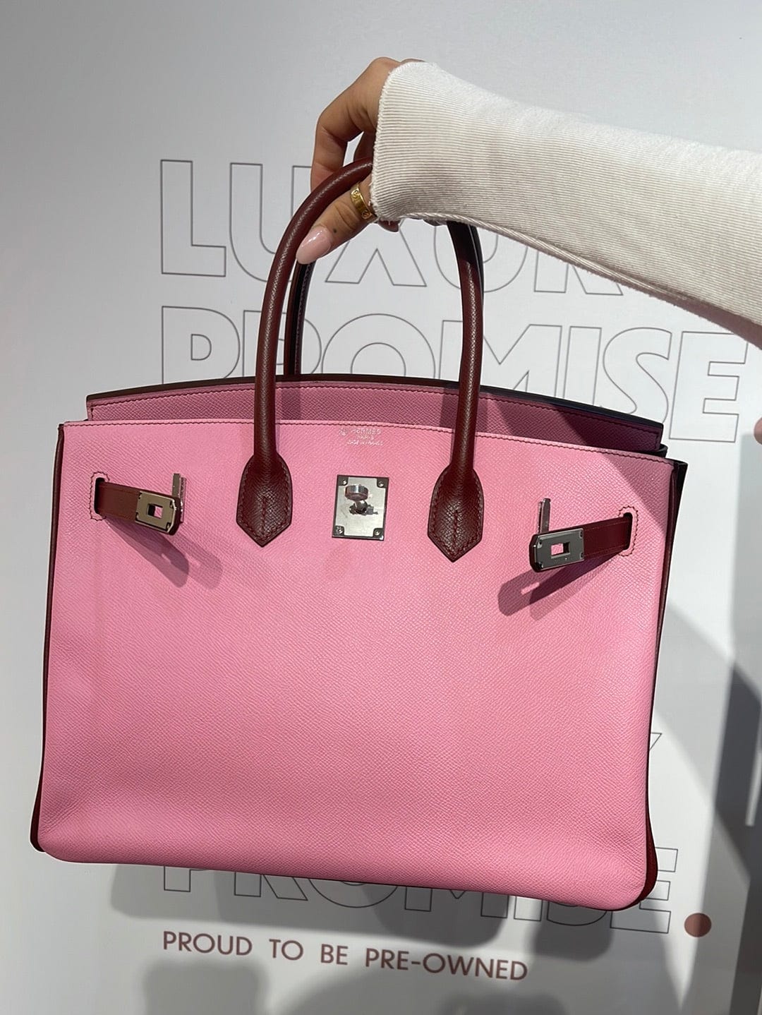 Hermès Hermès Birkin 35 Epsom HSS Rouge H & UNO Pink PHW