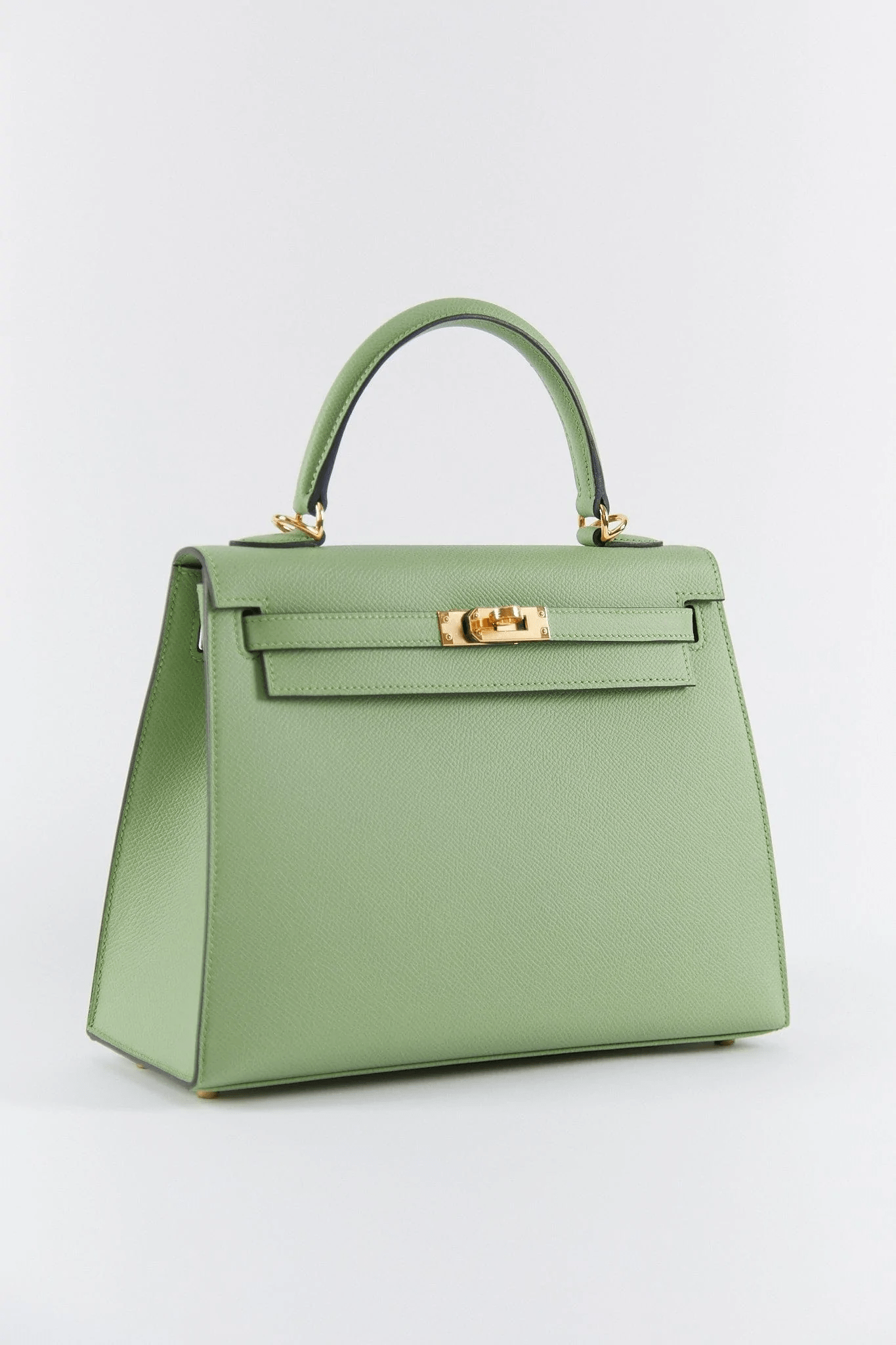 Hermes HERMÈS KELLY 25CM VERT CRIQUET Epsom Leather with Gold Hardware