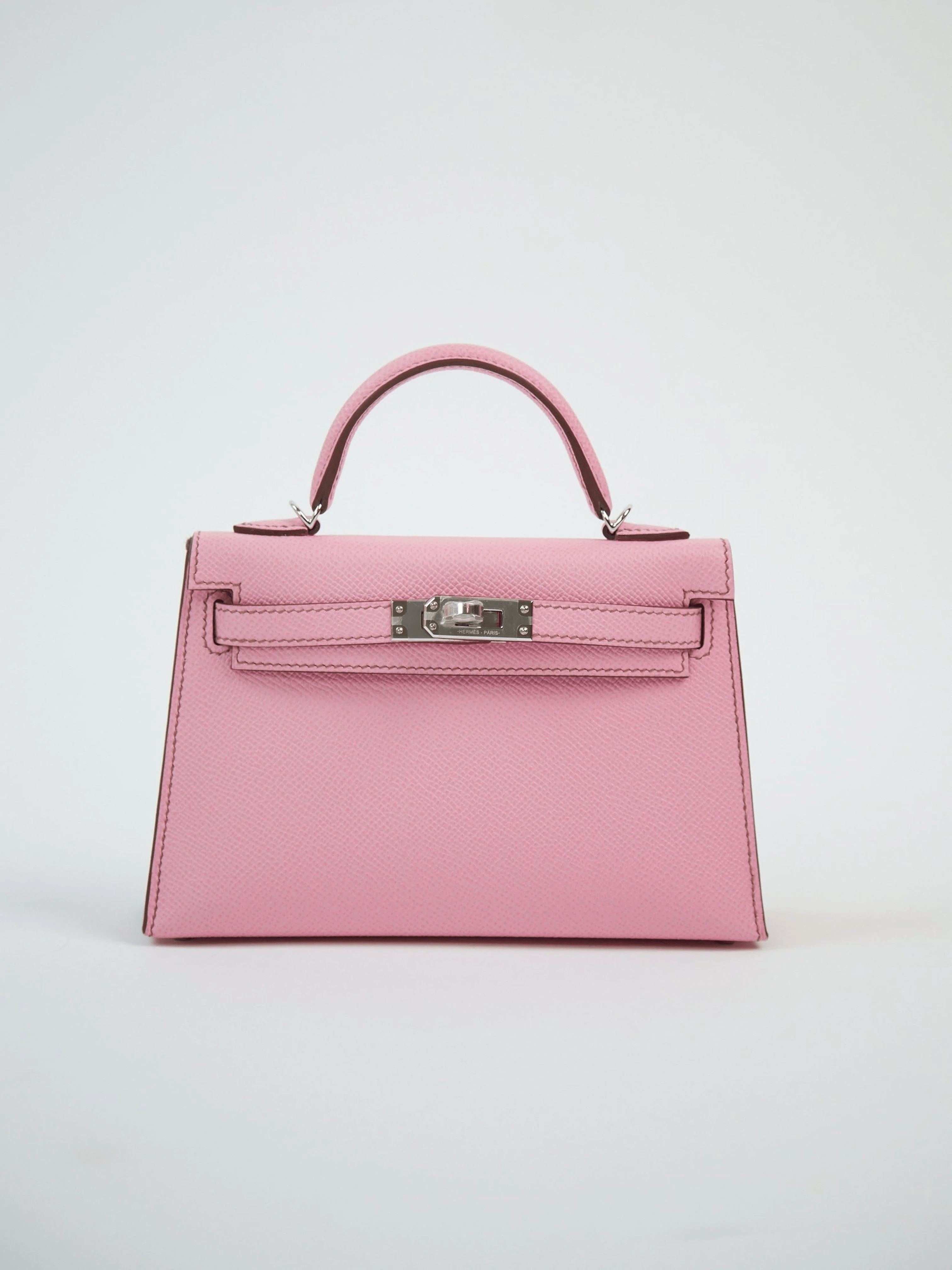 Hermes HERMÈS MINI KELLY II 20CM BUBBLEGUM Epsom Leather with Palladium Hardware