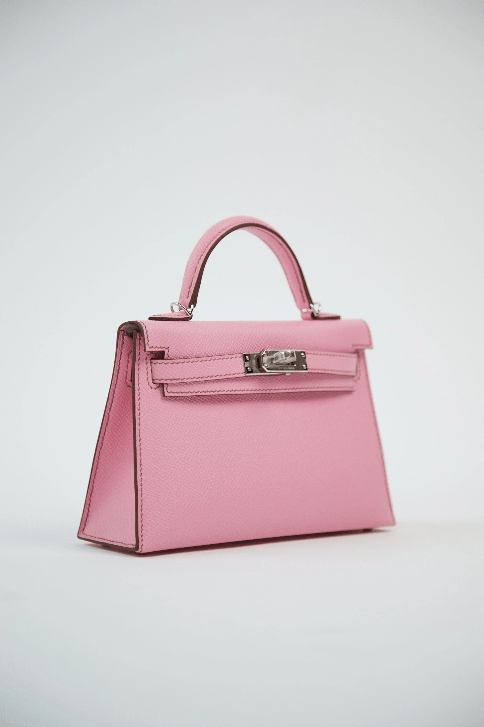 Hermes HERMÈS MINI KELLY II 20CM BUBBLEGUM Epsom Leather with Palladium Hardware