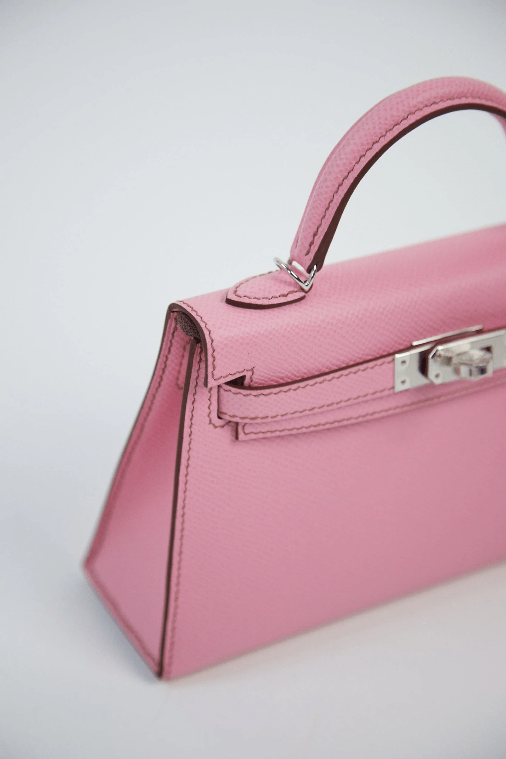 Hermes HERMÈS MINI KELLY II 20CM BUBBLEGUM Epsom Leather with Palladium Hardware