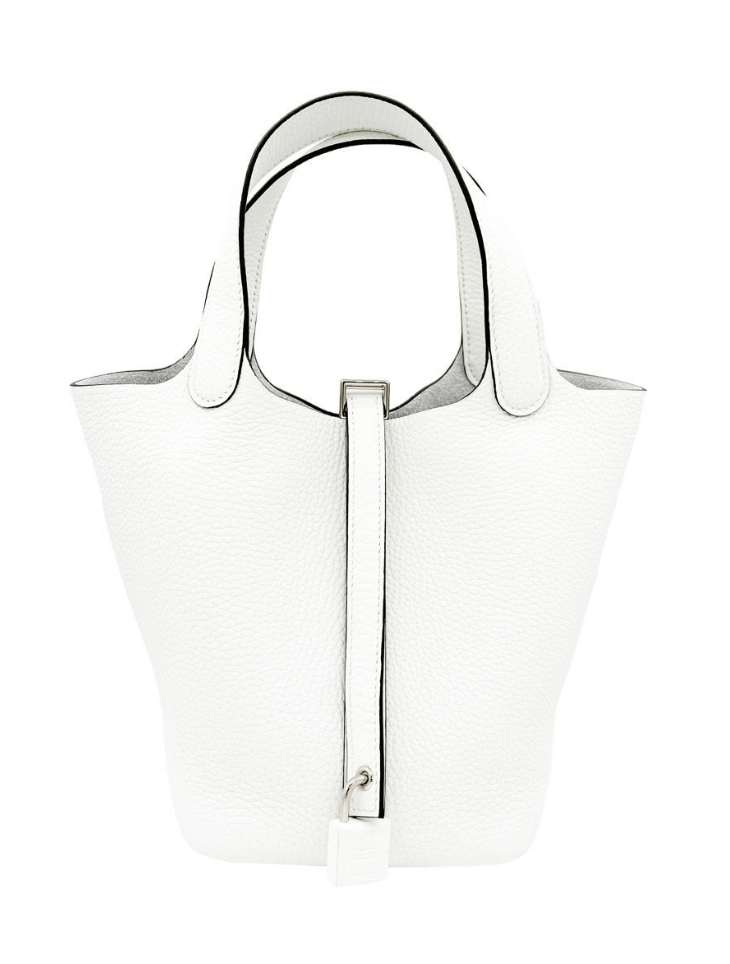 Hermès Hermes Picotin 18 New White Clemence PHW #B SKCB-072157