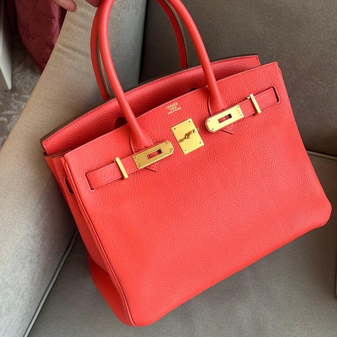 Hermès Birkin 30 Rose Jaipur Clemence GHW T Stamp ASC4280