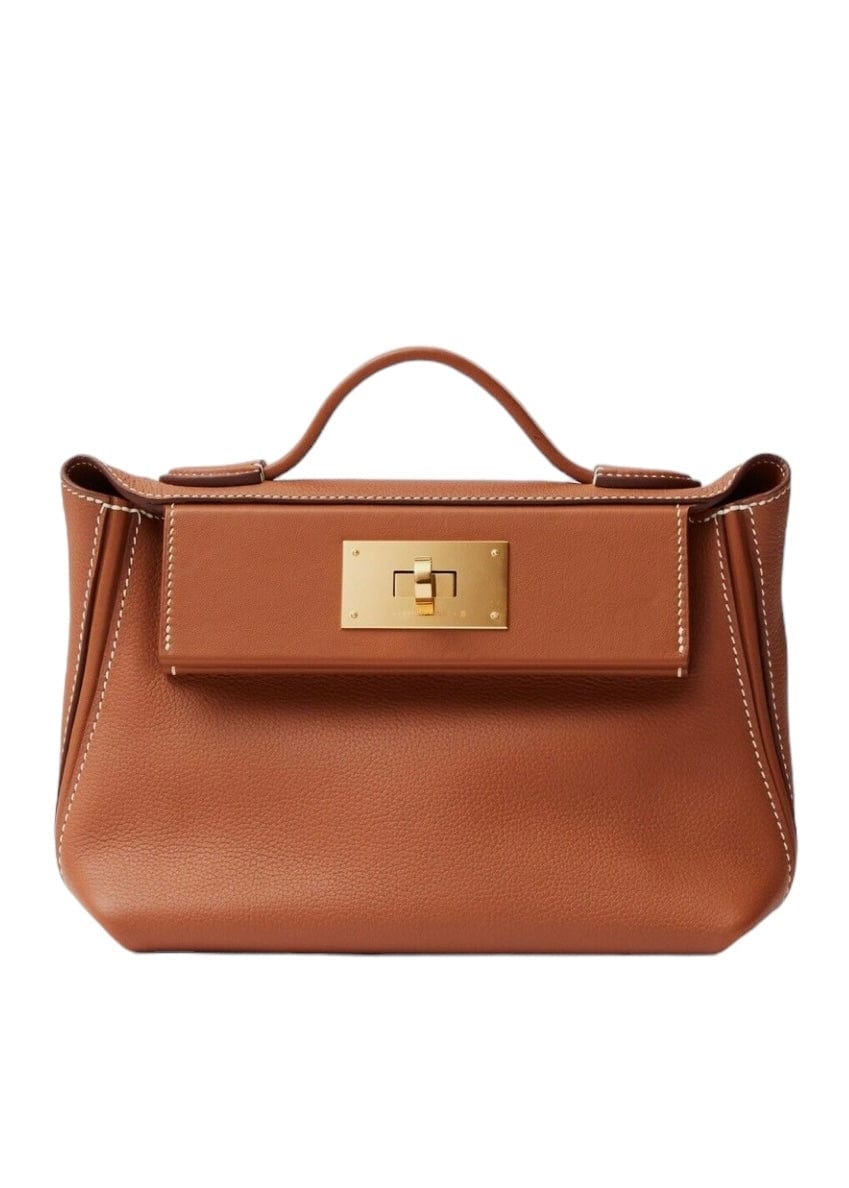 Hermès Hermes 24/24 Mini Gold Evercolor GHW #B SKCB-080550