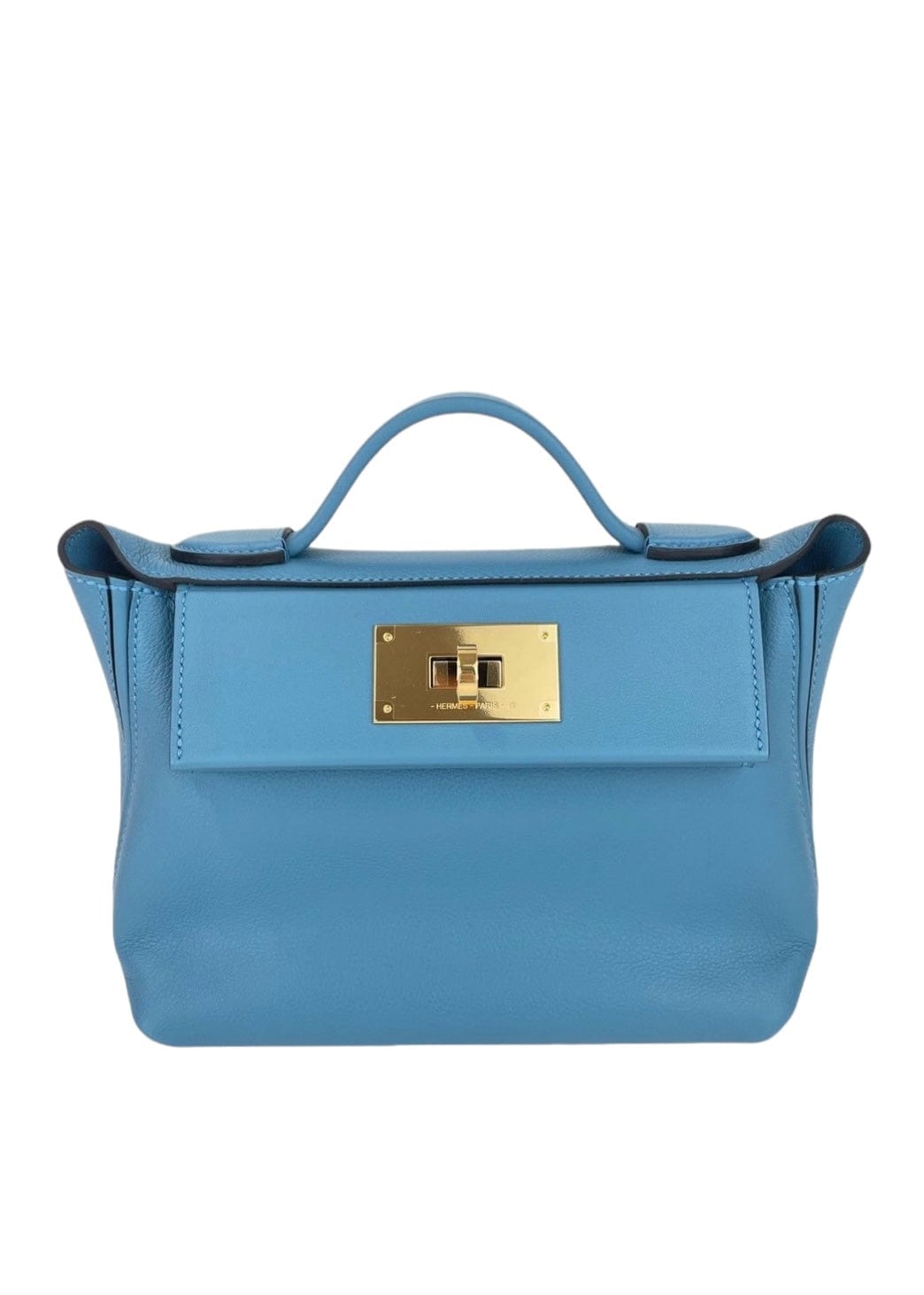 Hermès Hermes 24/24 mini New Bleu Jean Evercolor GHW #B SKCB-081922