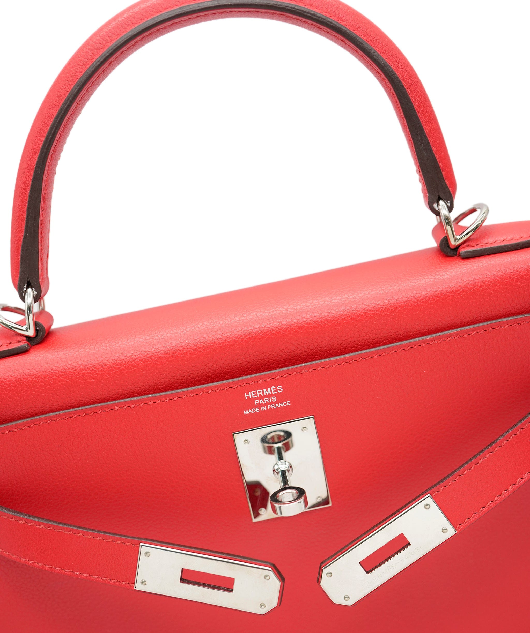 Hermes Hermes 28 Rouge Casaque Retourne Kelly Verso with PHW - AJC0246