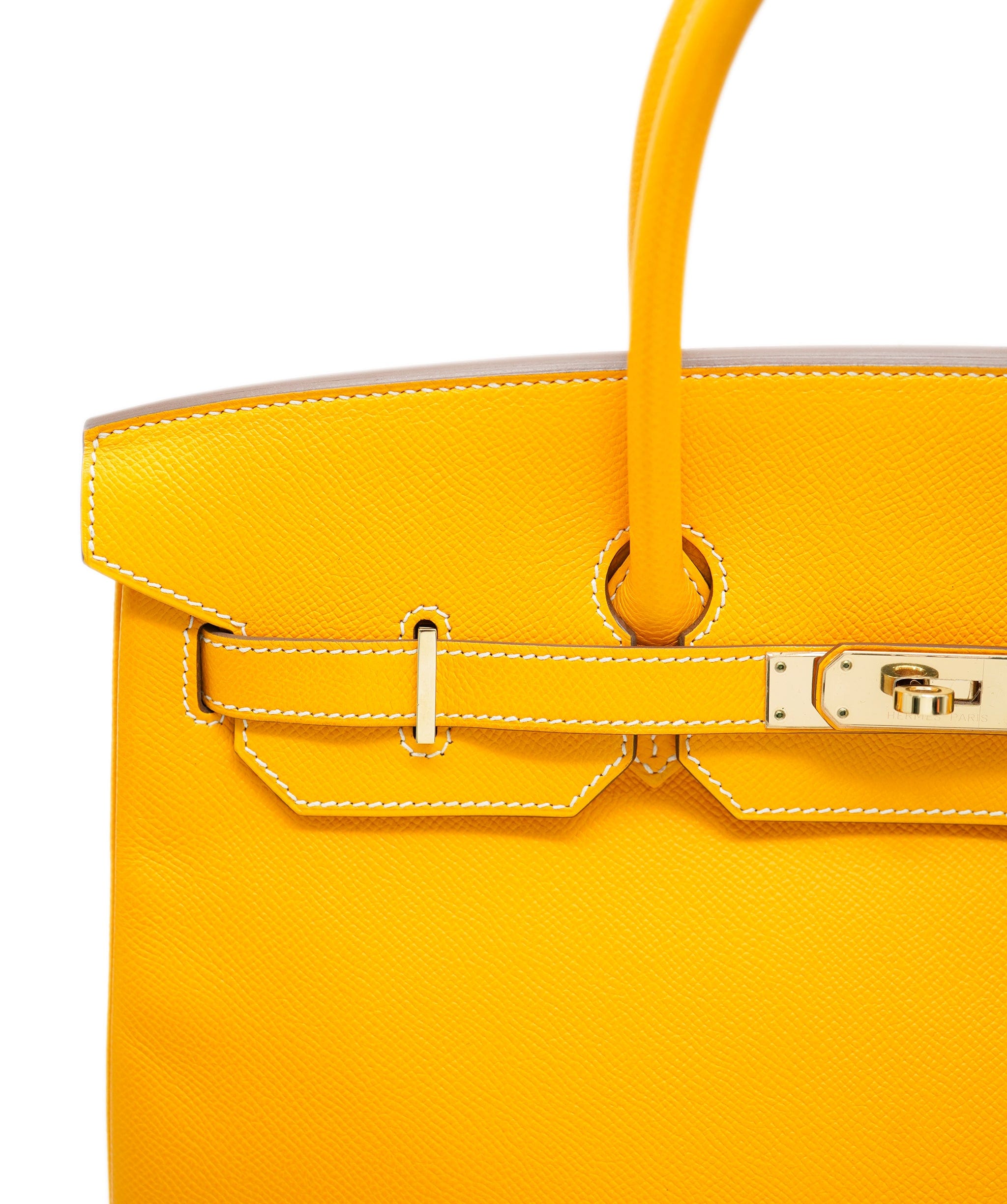 Hermès Hermes B35 Jaune D'or Candy Collection With Potiron Interior Epsom Permabrass hardware ASC4996