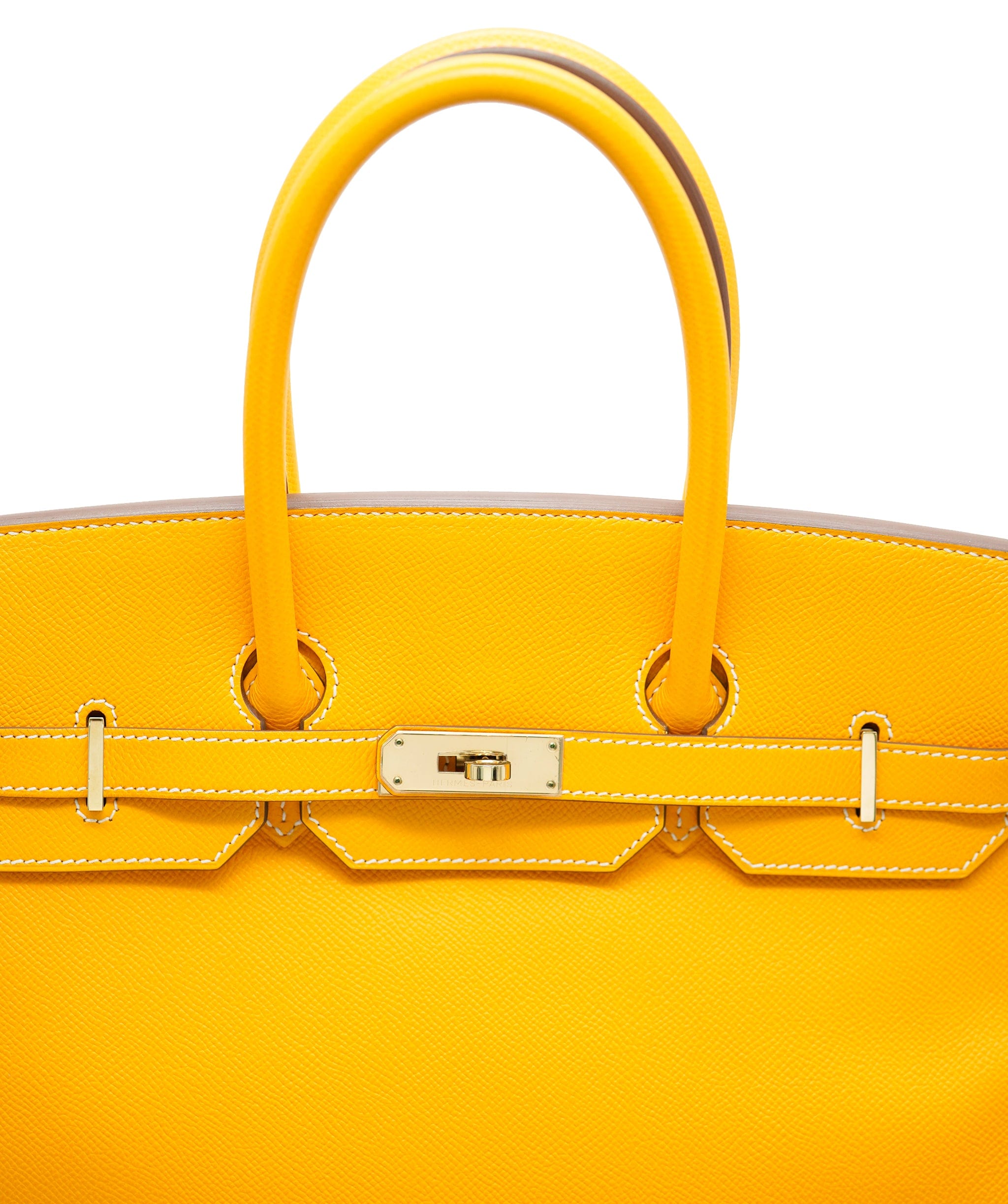 Hermès Hermes B35 Jaune D'or Candy Collection With Potiron Interior Epsom Permabrass hardware ASC4996