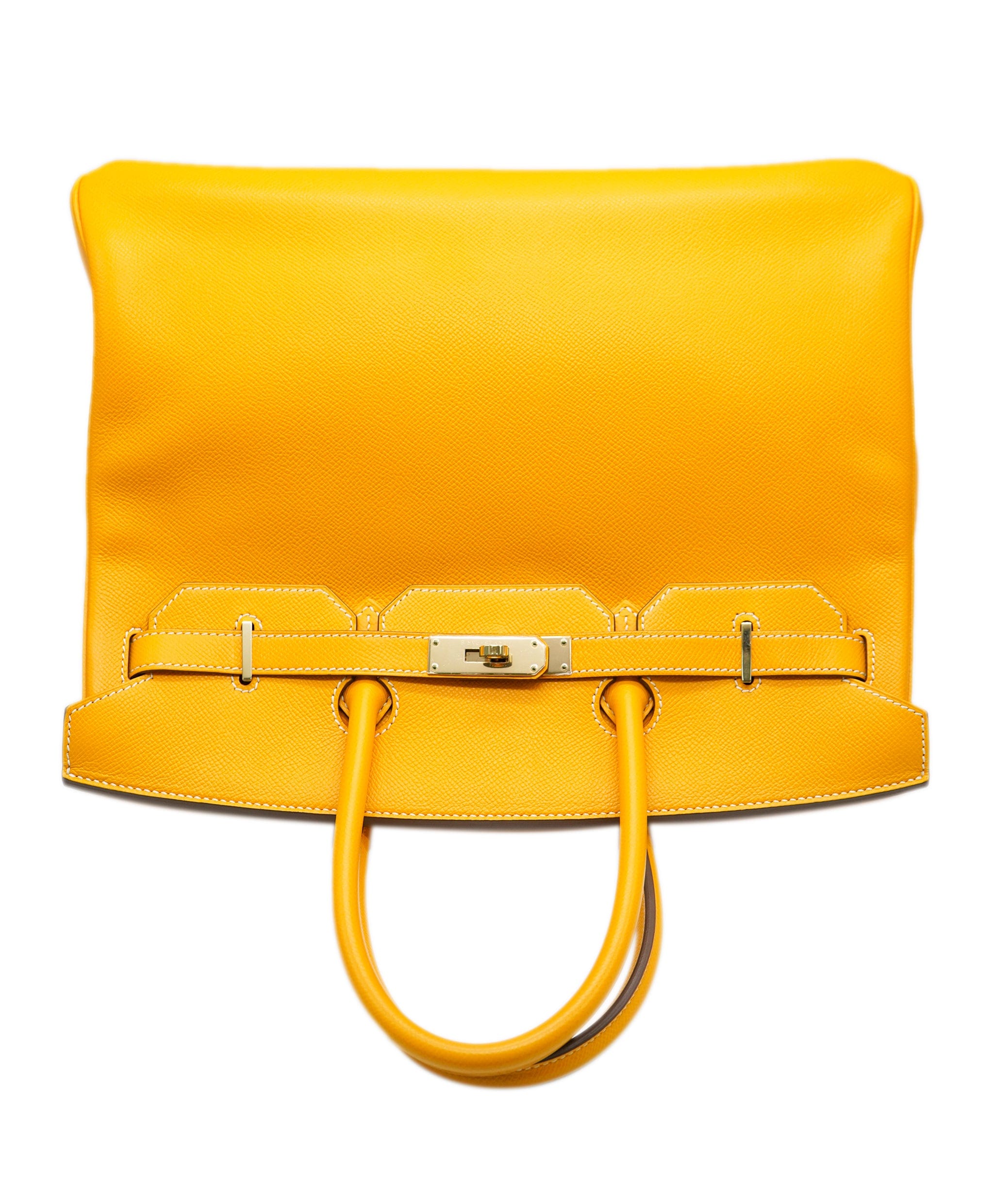 Hermès Hermes B35 Jaune D'or Candy Collection With Potiron Interior Epsom Permabrass hardware ASC4996