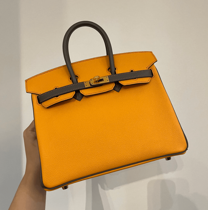 Hermès Hermes Birkin 25 HSS Jaune Dor / Taupe Epsom GHW #A ASL8698