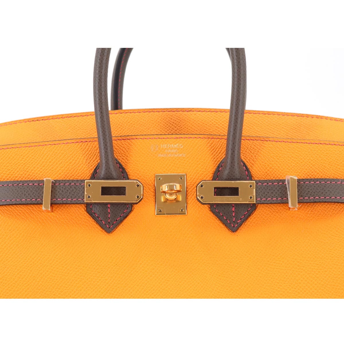 Hermès Hermes Birkin 25 HSS Jaune Dor / Taupe Epsom GHW #A ASL8698