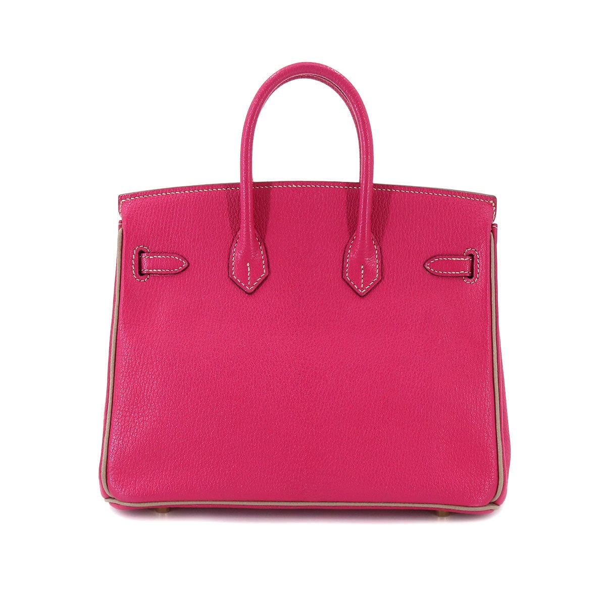 Hermès Hermes Birkin 25 HSS Rose Shocking / Gris Tourterelle Chevre #O ASL8696