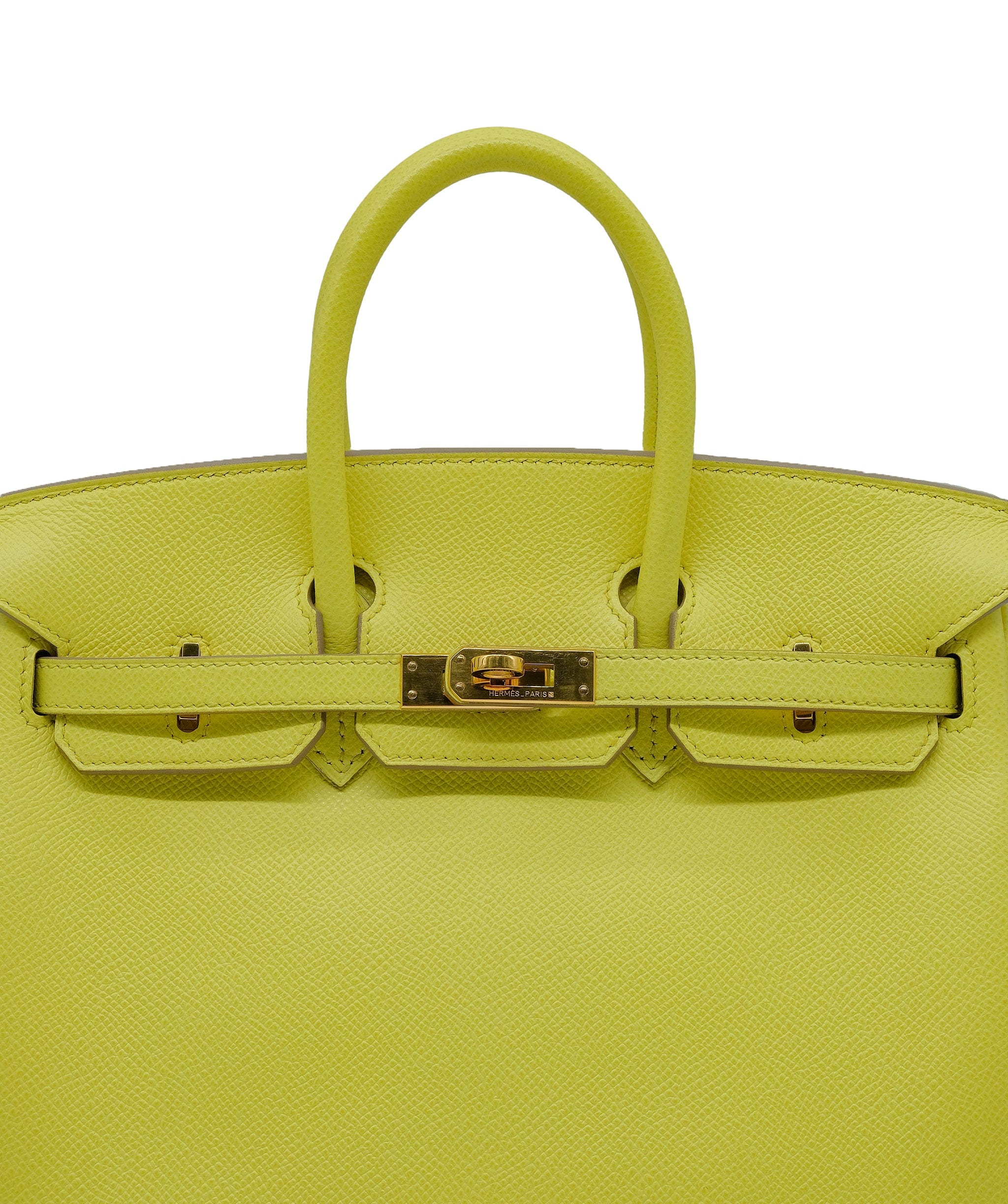 Hermès Hermes Birkin 25 Soufre Epsom GHW #Q SKL1701