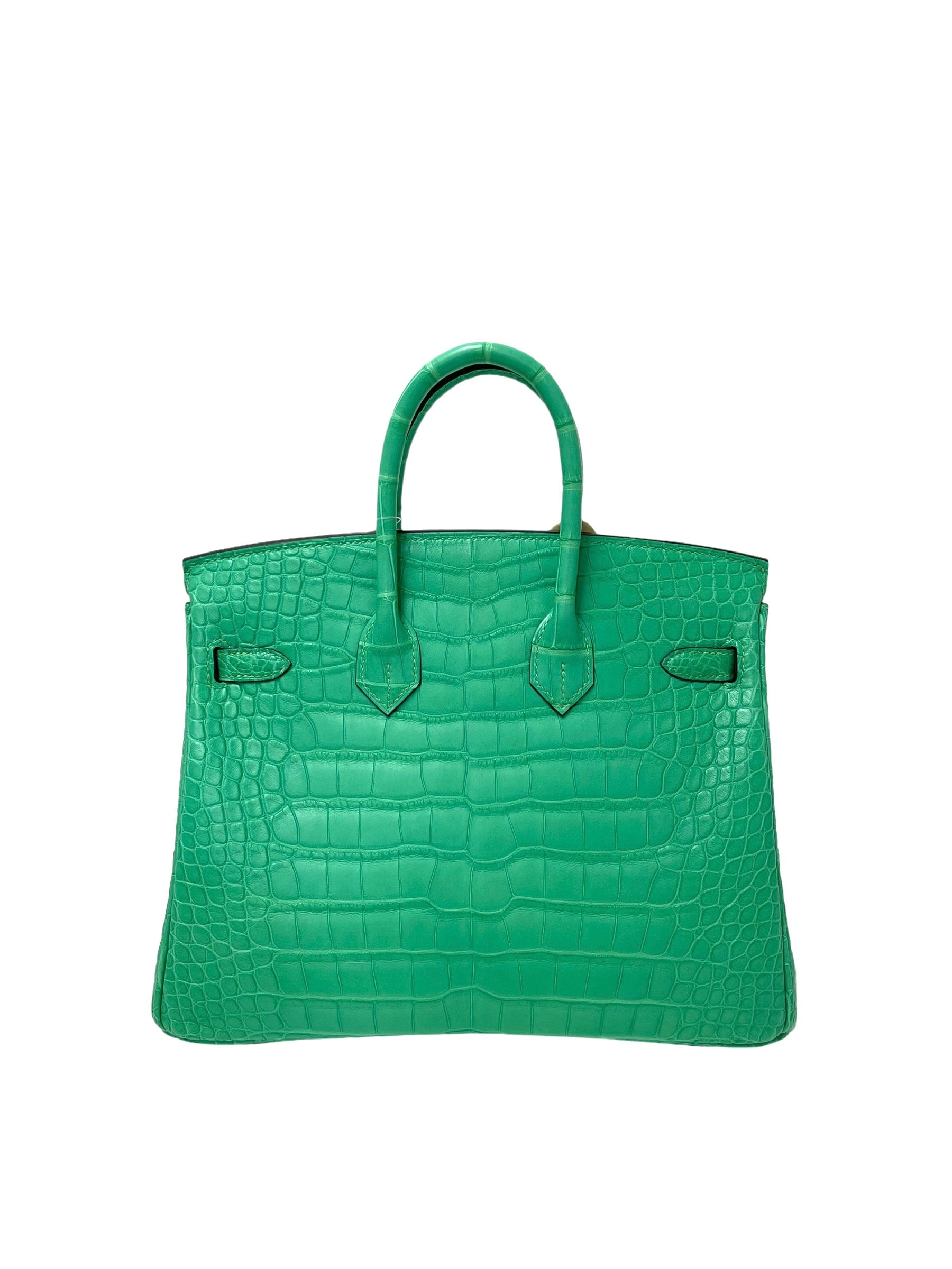 Hermès Hermes Birkin 25 Vert comics Matte Alligator PHW #B SKCB-085298