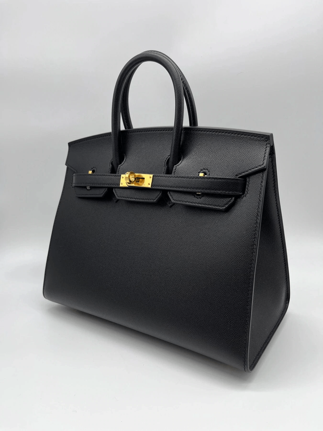 Hermès HERMÈS BIRKIN 25CM BLACK Madame Leather with Gold Hardware