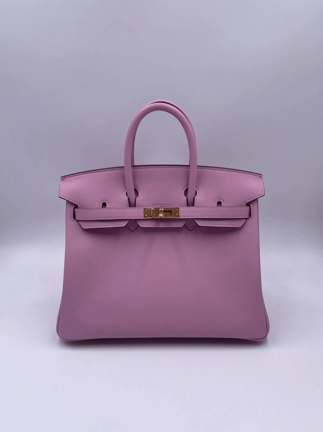 Hermès HERMÈS BIRKIN 25CM MAUVE SYLVESTER Swift Leather with Rose Gold Hardware